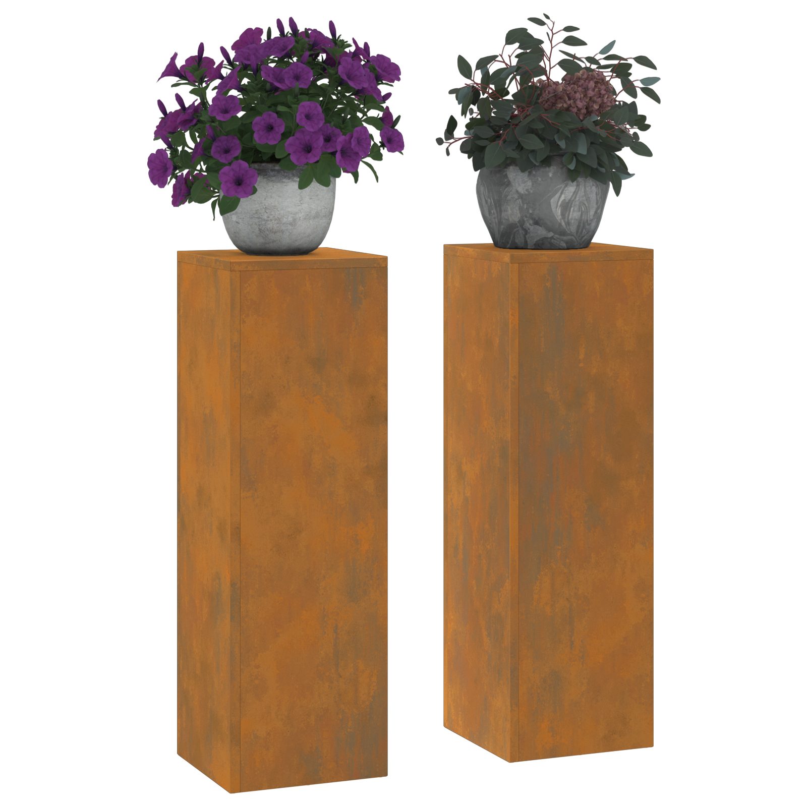 vidaXL Blumenständer Outdoor-Pflanzensäulen 2 Stk. 24x24x75 günstig online kaufen