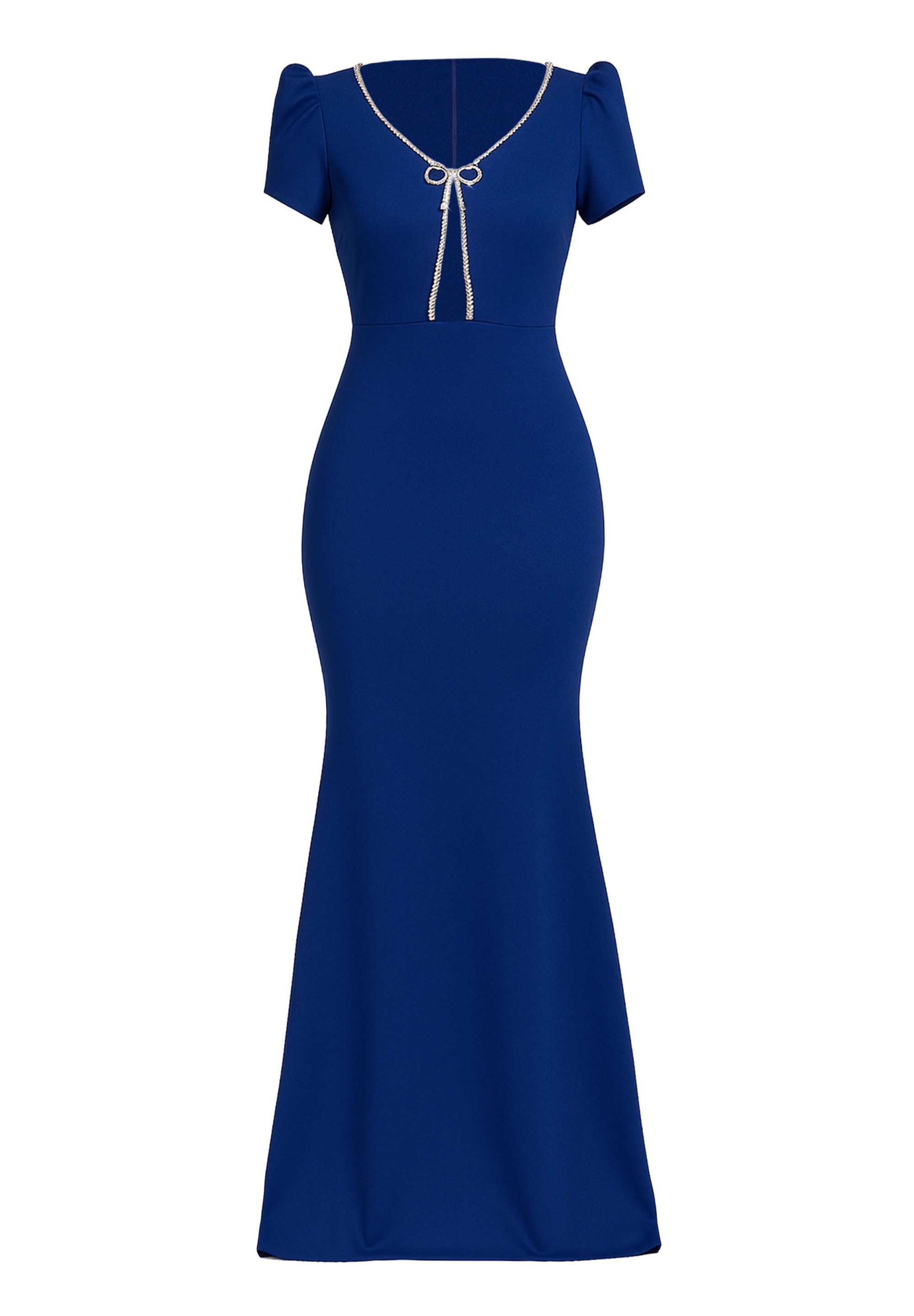 Maxikleid Diamante Embellished Bow Scuba Crepe Maxi Dress