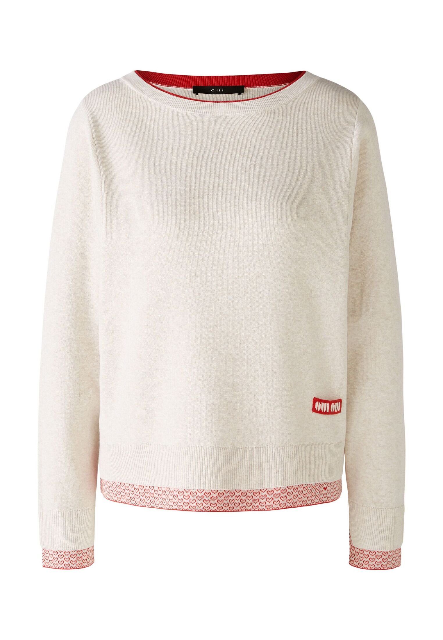 Oui Strickpullover Pullover reine Baumwolle