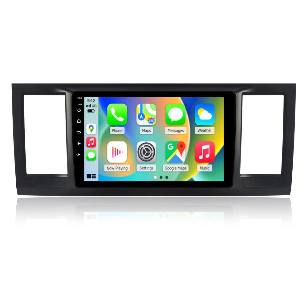 A-Sure DAB+ 9" CarPlay GPS Für VW T6 Transporter Multivan 2016-22 Android 15 Autoradio (Digitalradio (DAB), Carplay Android Auto Bluetooth EQ USB GPS Navi WIFI Touchscreen)