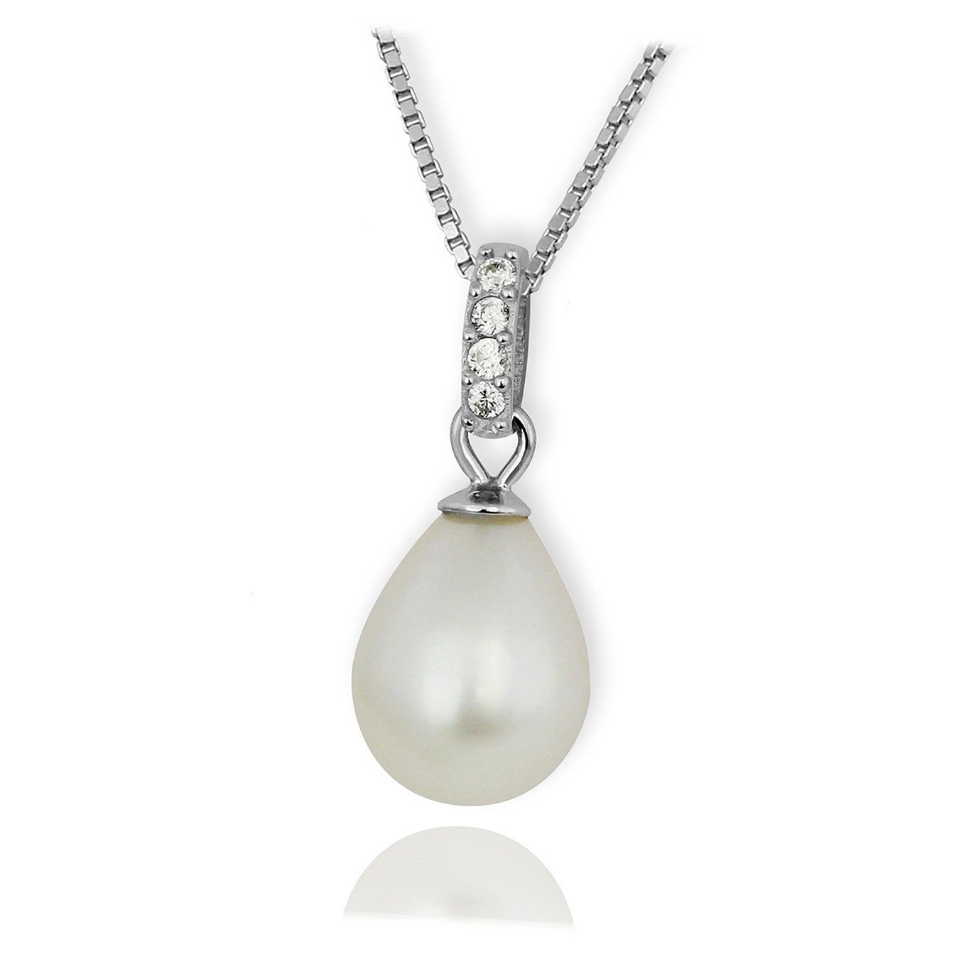 PartyPearl Ювелирные изделияset PartyPearl Perlen-Kette weiß (2-tlg., Ювелирные изделияsets), Damen Ювелирные изделияsets aus 925 Sterling Silber, Farbe: silber, weiß