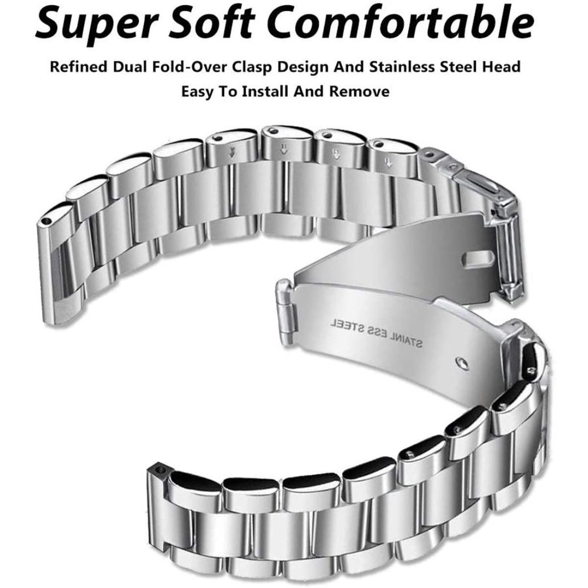 CoverKingz Handyhülle Gliederarmband für Samsung Galaxy Watch 3 45mm/Galaxy Watch 46mm, glänzend