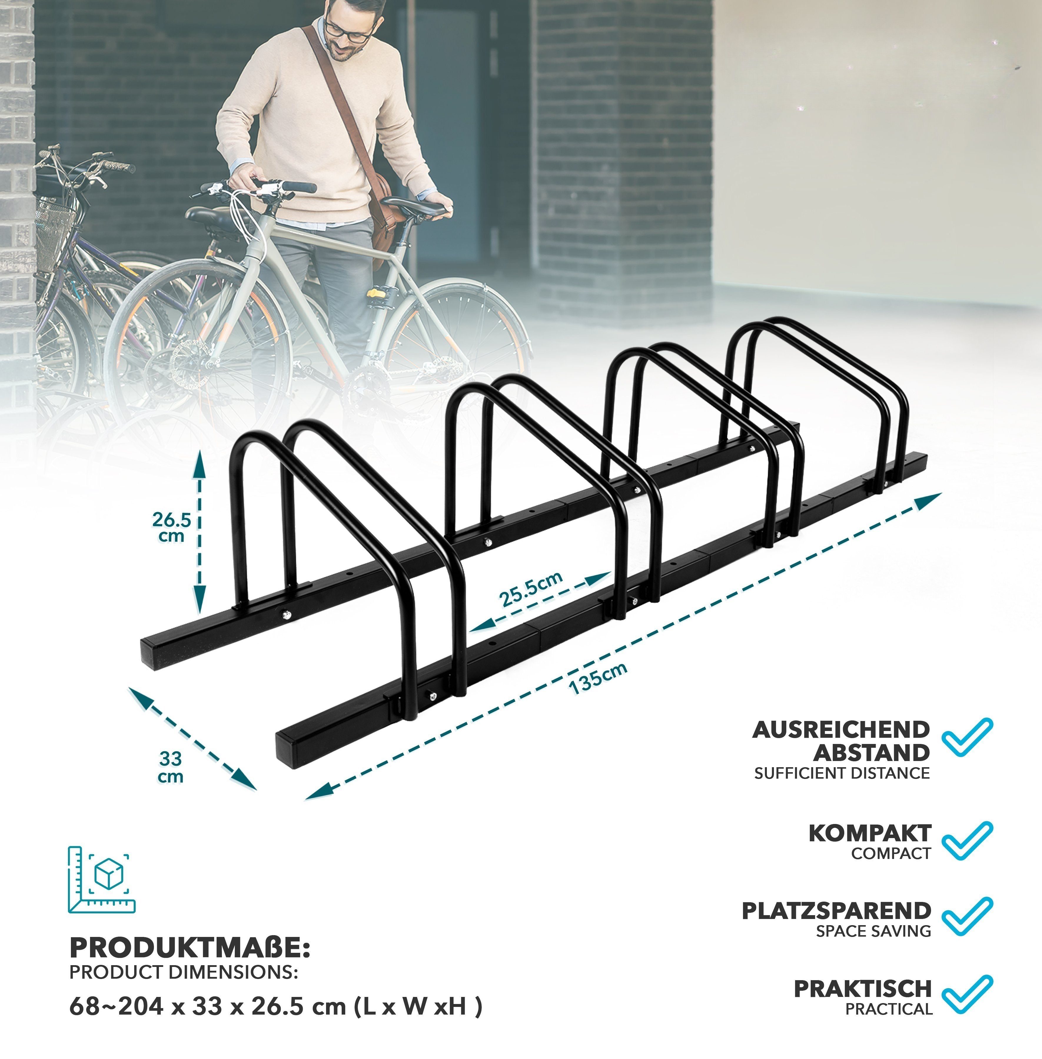 Kubus Fahrradständer Levi, Verschiedene Größen