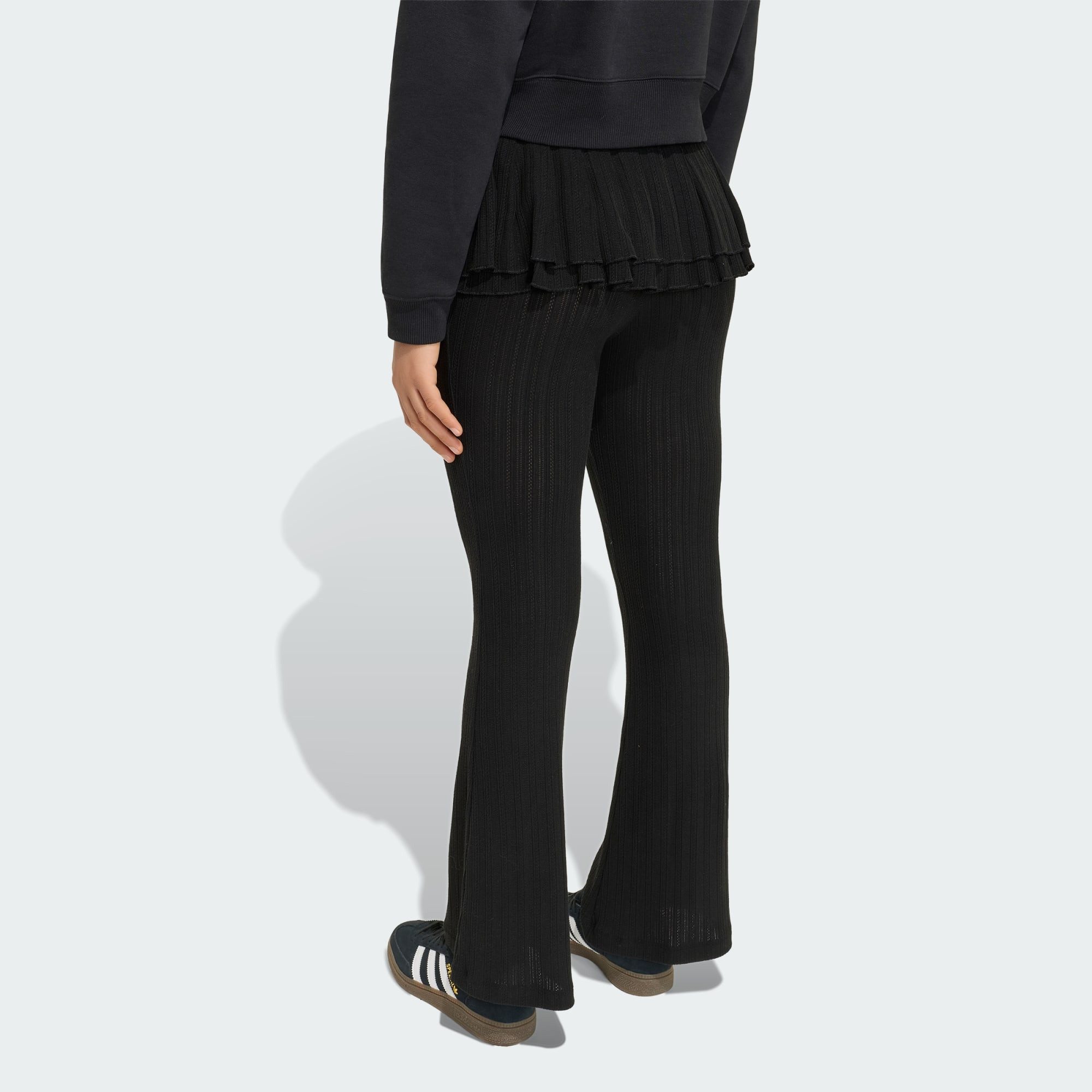 adidas Originals Leggings STRICK-LEGGINGS, SCHMAL GESCHNITTEN, RÜSCHEN (1-tlg)