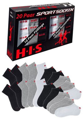 H.I.S Kurzsocken (Set, 20-Paar) und Sneakersocken mit Frottee