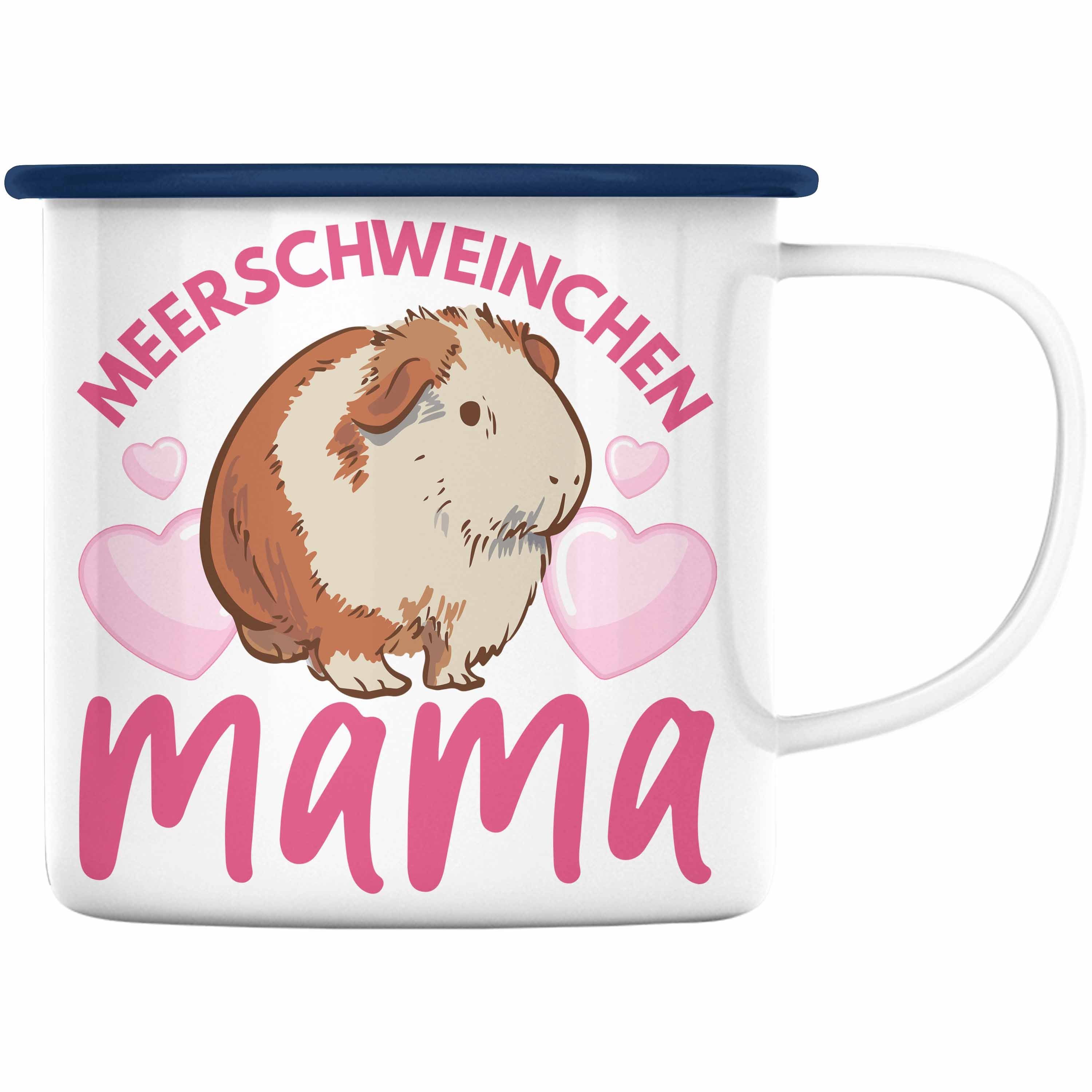 kolossal Trendation Thermotasse Trendation Meerschweinchen Emaille Geschenk Mama Blau Spruch - Mädchen Tasse Muttertag