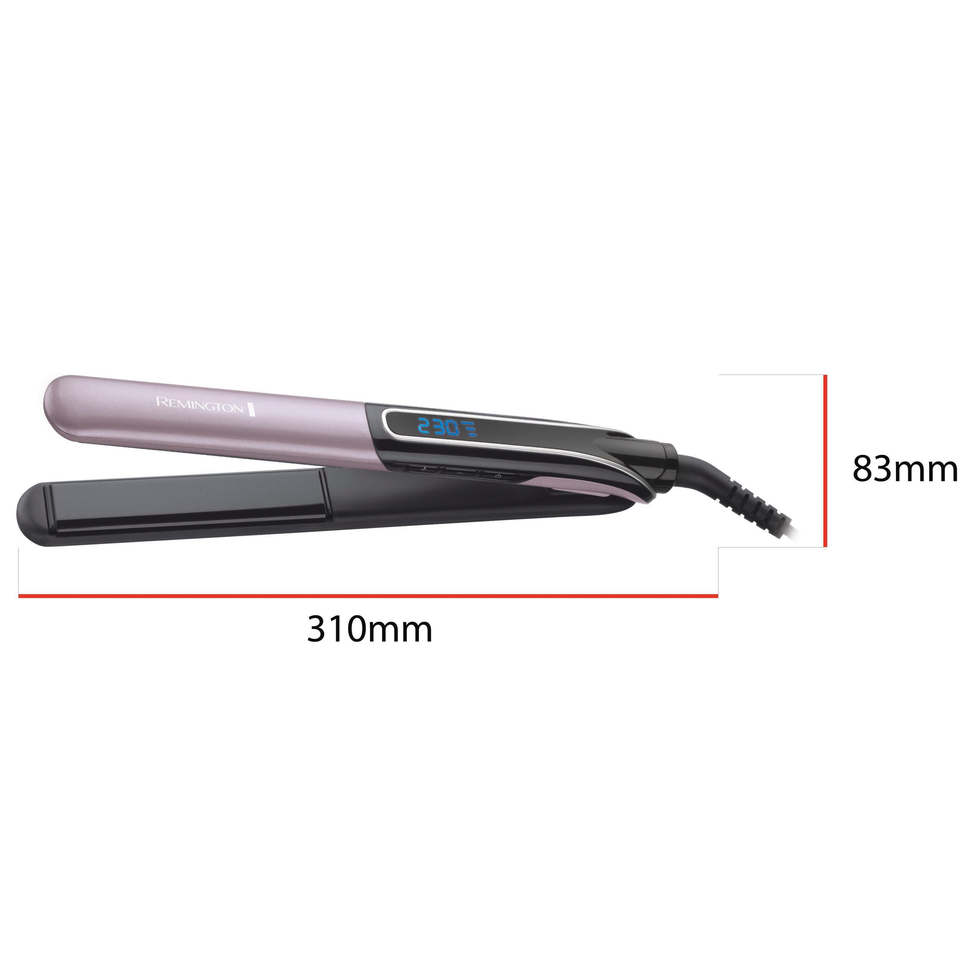 Remington Glätteisen S 6700 Sleek & Curl Expert Keramik, Abgerundetes  Design - ideal zum Glätten und Stylen von Locken und Wellen