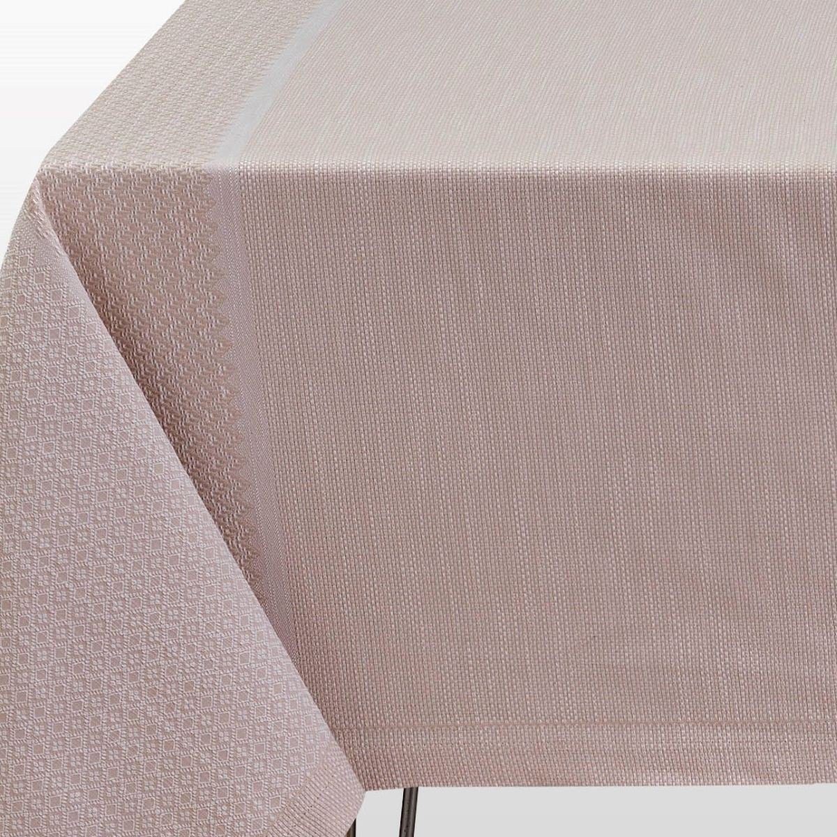 Le Jacquard Francais Tischdecke Tischdecke Slow Life Sable 150x150 cm, jacquard-gewebt