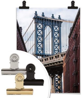 Wall-Art Poster Brooklyn Bridge, Brücken (1 St), Poster ohne Bilderrahmen