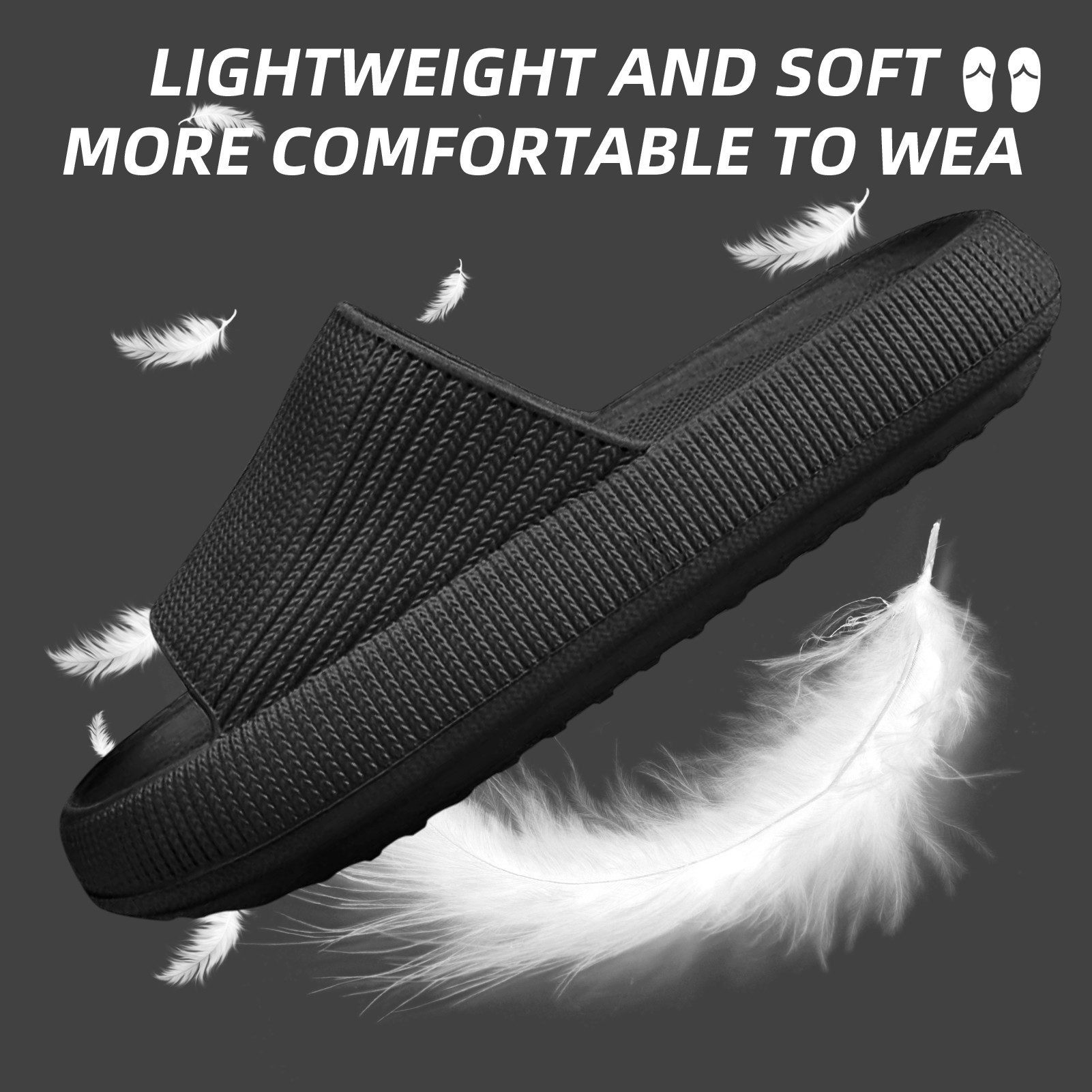 Blusmart Damen Herren Badeschuhe Badepantolette (EVA Rutschfest Pantoletten, Dicke Sohle bequeme) für Badezimmer, Schlafzimmer, Wohnzimmer, Strand, Freizeit – Bild 5 von 5