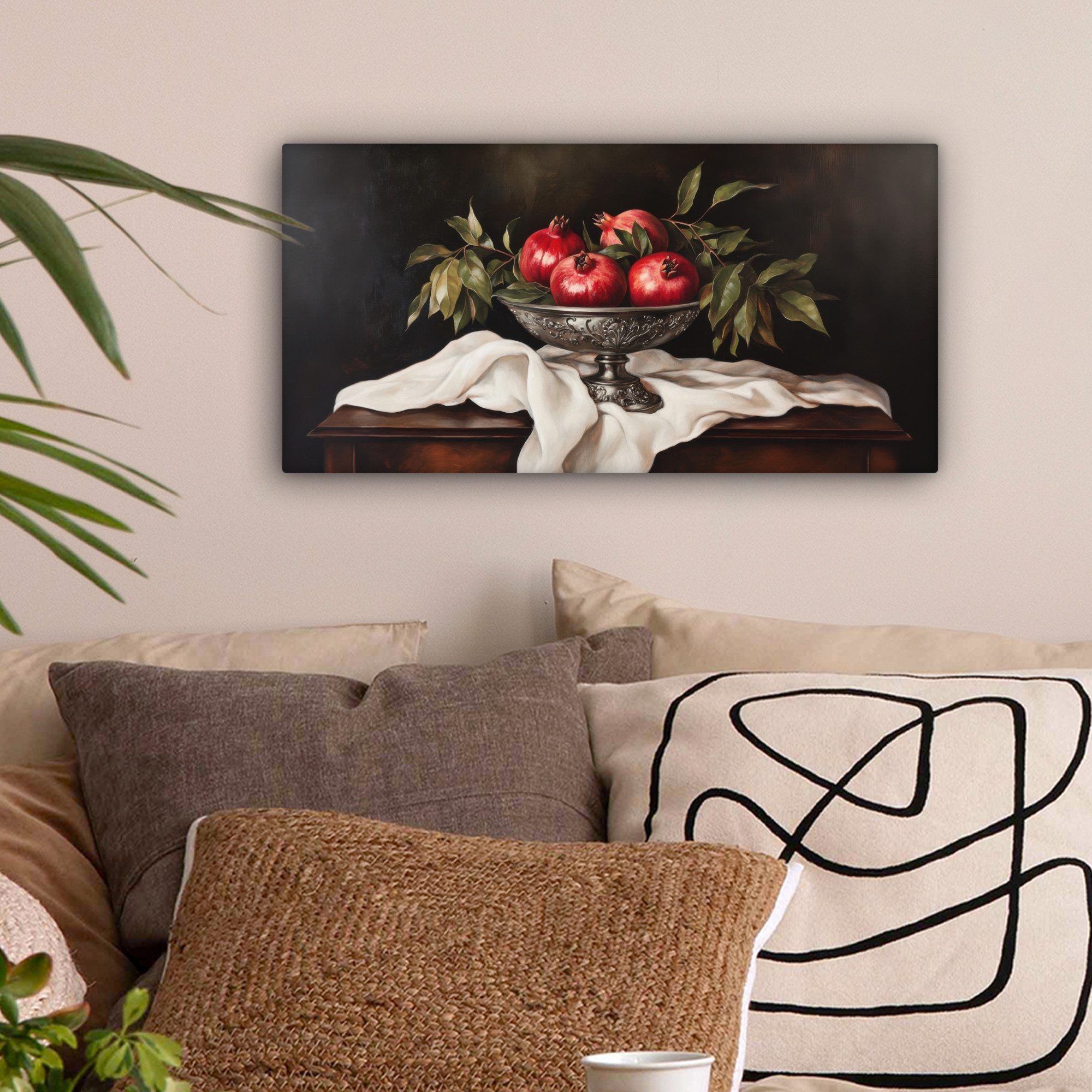 OneMillionCanvasses® Leinwandbild Panorama Granatäpfel - Klassisch günstig online kaufen