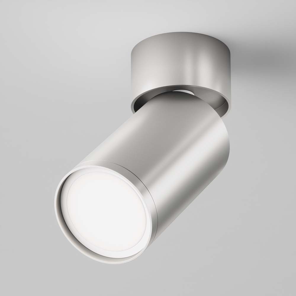 Maytoni Deckenspot, Leuchtmittel nicht inklusive, Deckenlampe Deckenleuchte Wohnzimmerleuchte Spotstrahler silber matt