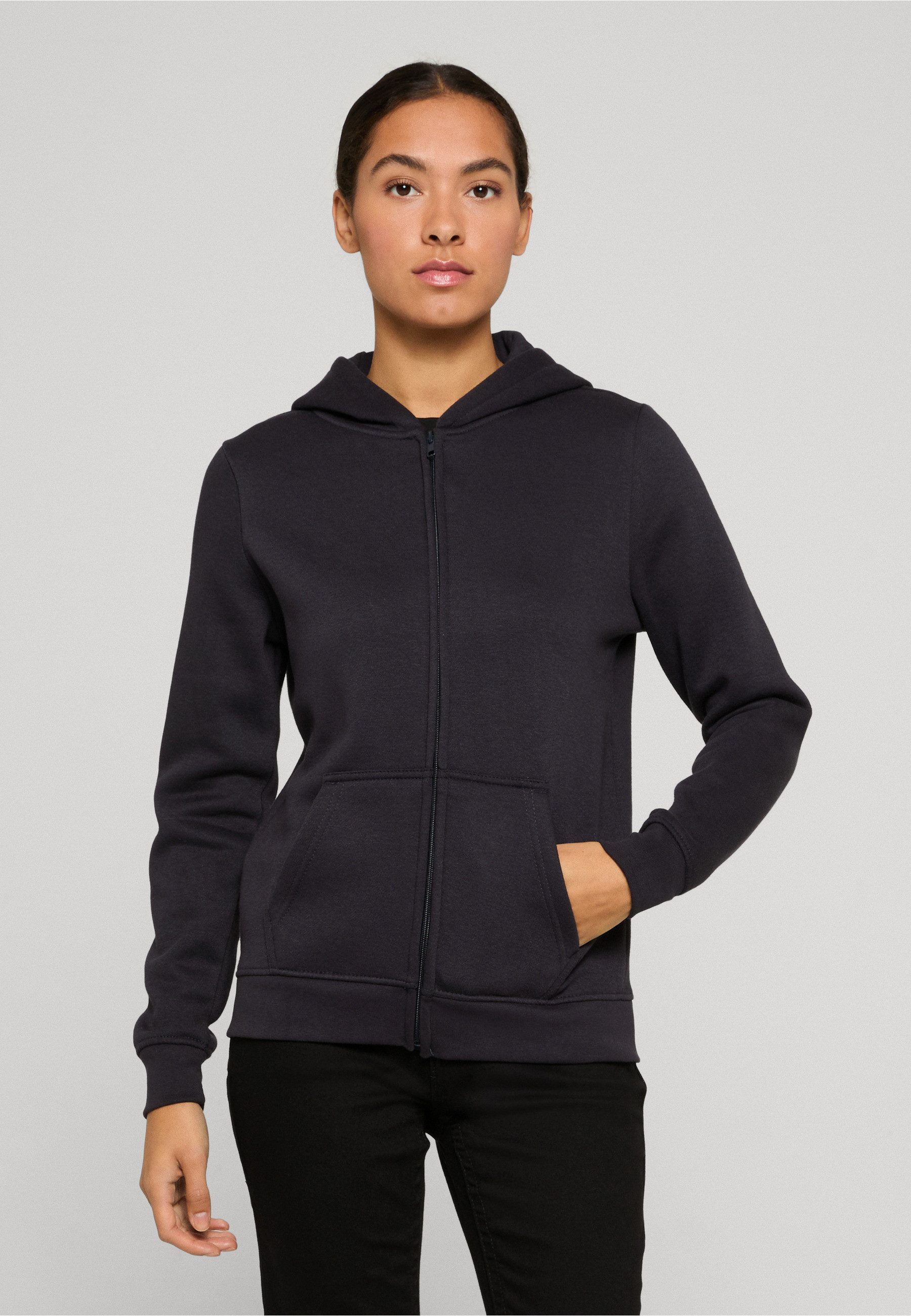 URBAN CLASSICS Sweatjacke Urban Classics Ladies Basic Essential Zip Hoody