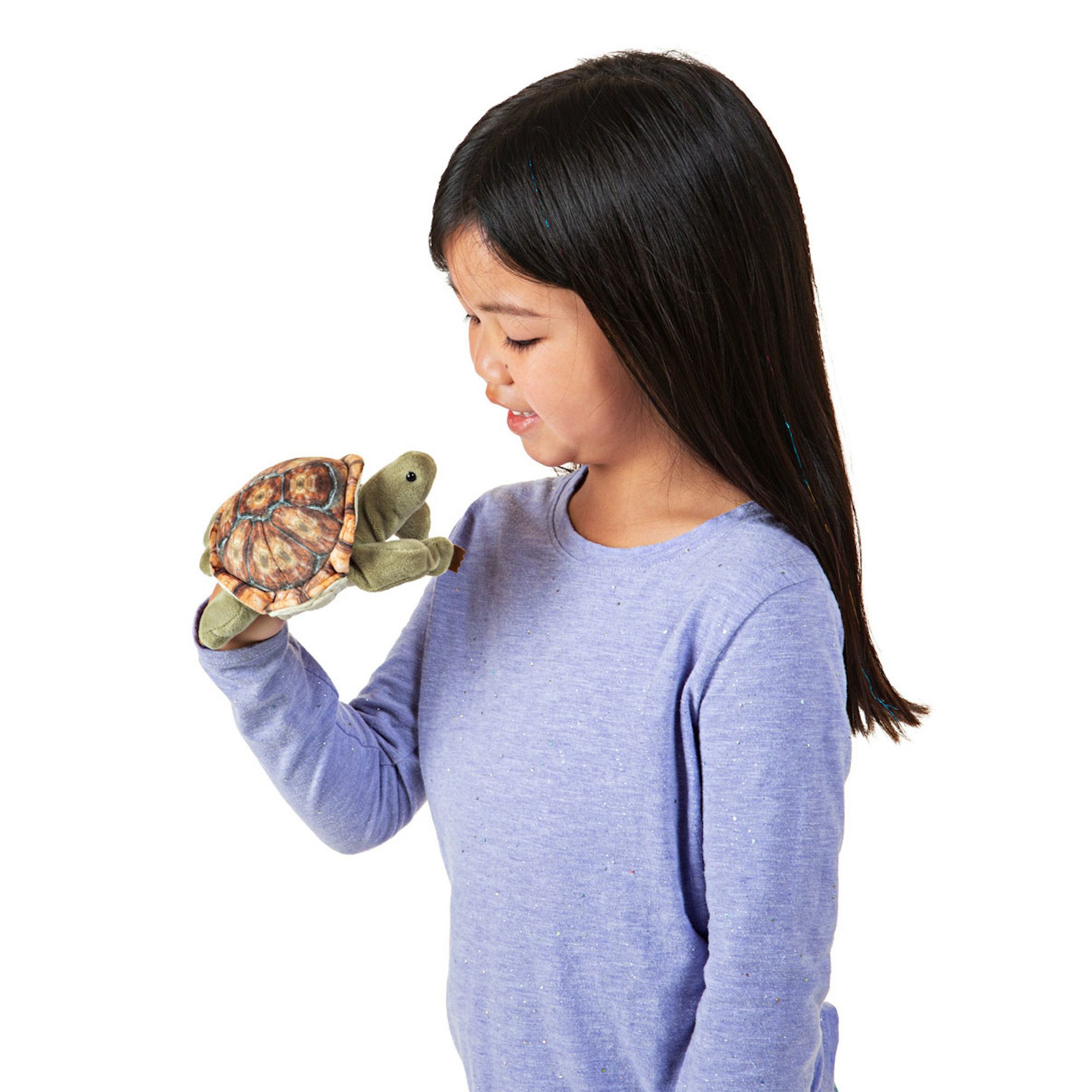 Folkmanis Handpuppen Fingerpuppe Folkmanis Fingerpuppe Mini Landschildkröte / Mini Tortoise 2778 (Packung)