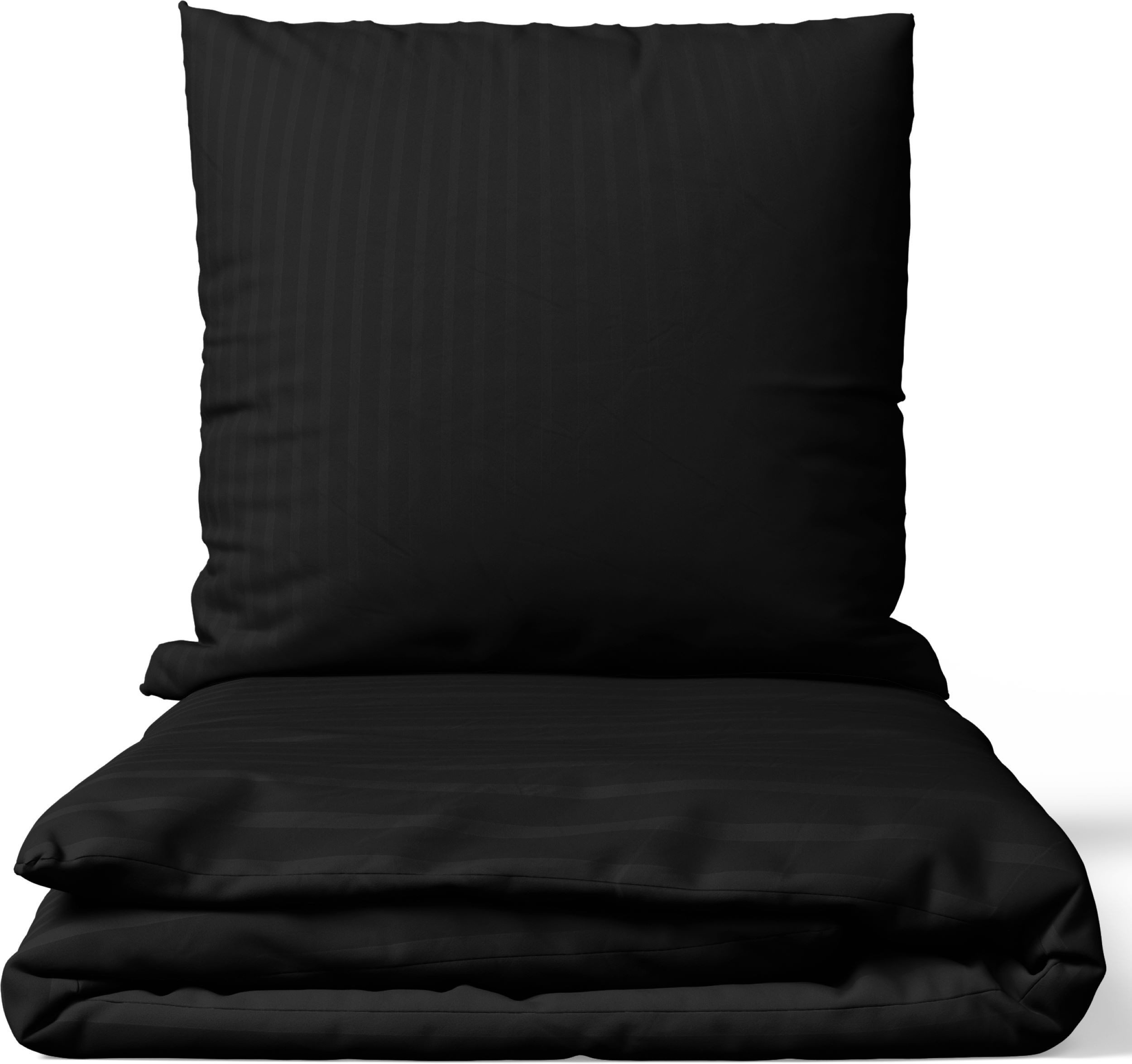 Leonado Vicenti Постельное белье Luxuriöses Satin Set Damast, Satin, 4 teilig, elegantes Streifen Design, 100% Baumwolle, mit Reißverschluss