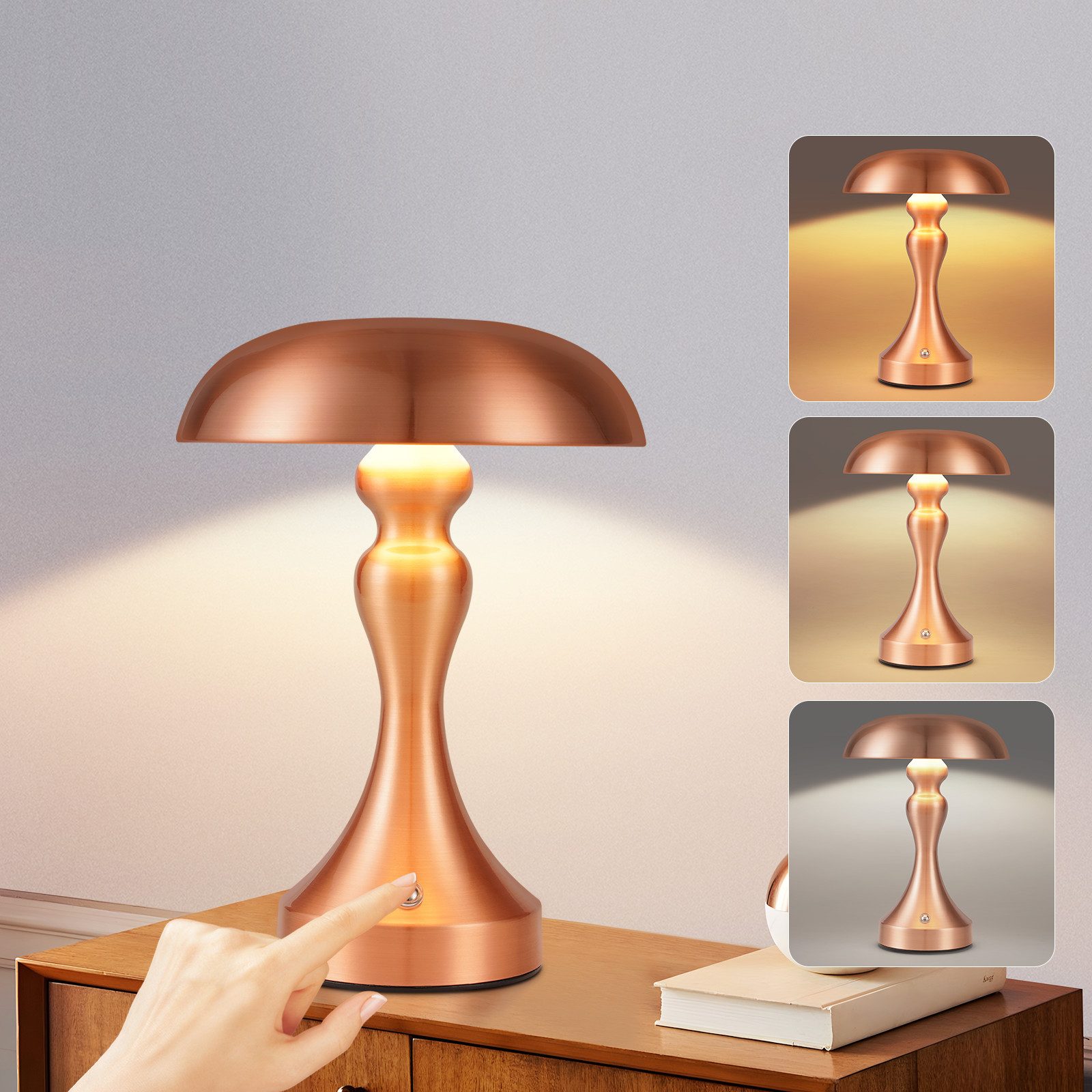 Nettlife LED Nachttischlampe Touch Dimmbar Kabellos günstig online kaufen