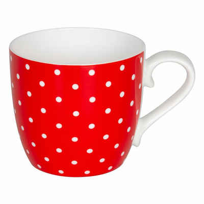 Könitz Becher Little Dots Strawberry 400 ml, New Bone China