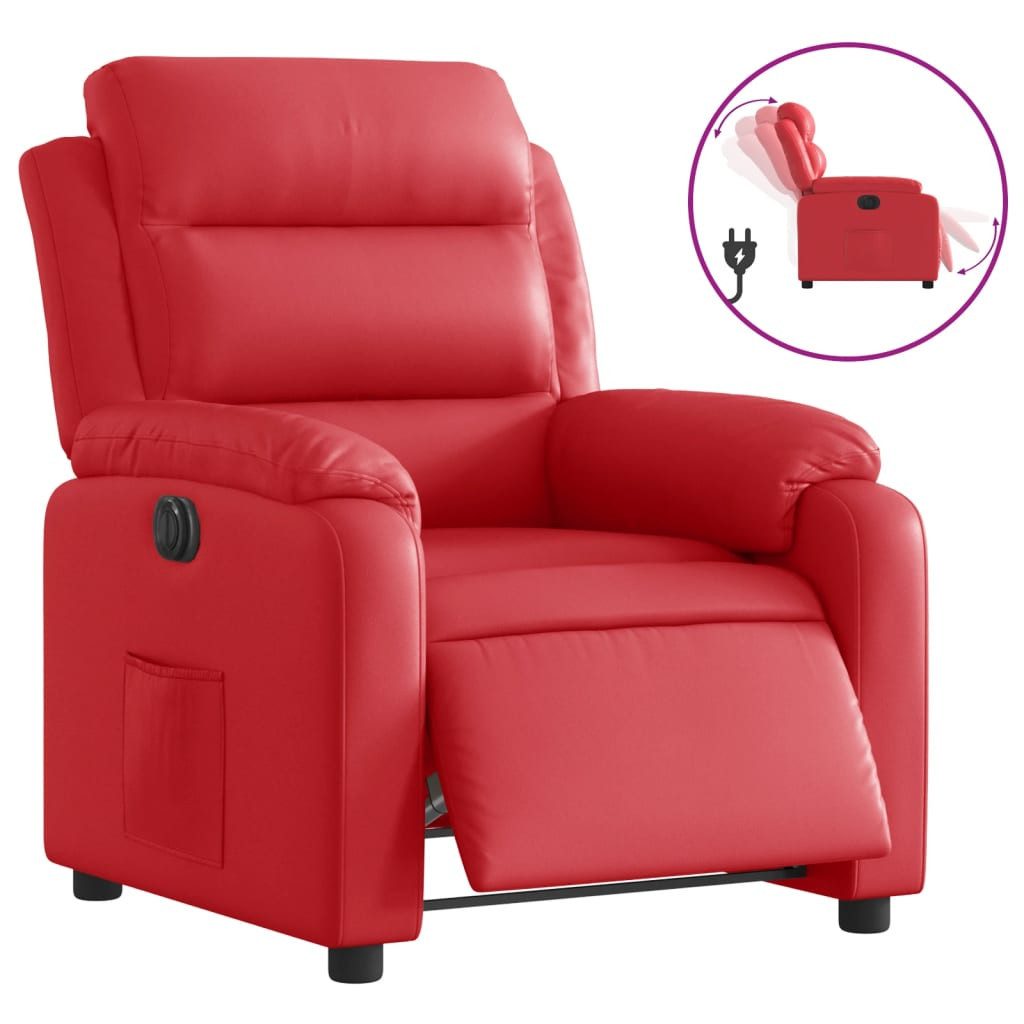 vidaXL Sessel Relaxsessel Elektrisch Rot Kunstleder günstig online kaufen