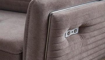 JVmoebel 3-Sitzer Wohnzimmer Design Couchen Dreisitzer 222cm Sitzpolster Möbel Stoff, 1 Teile, Made in Europa