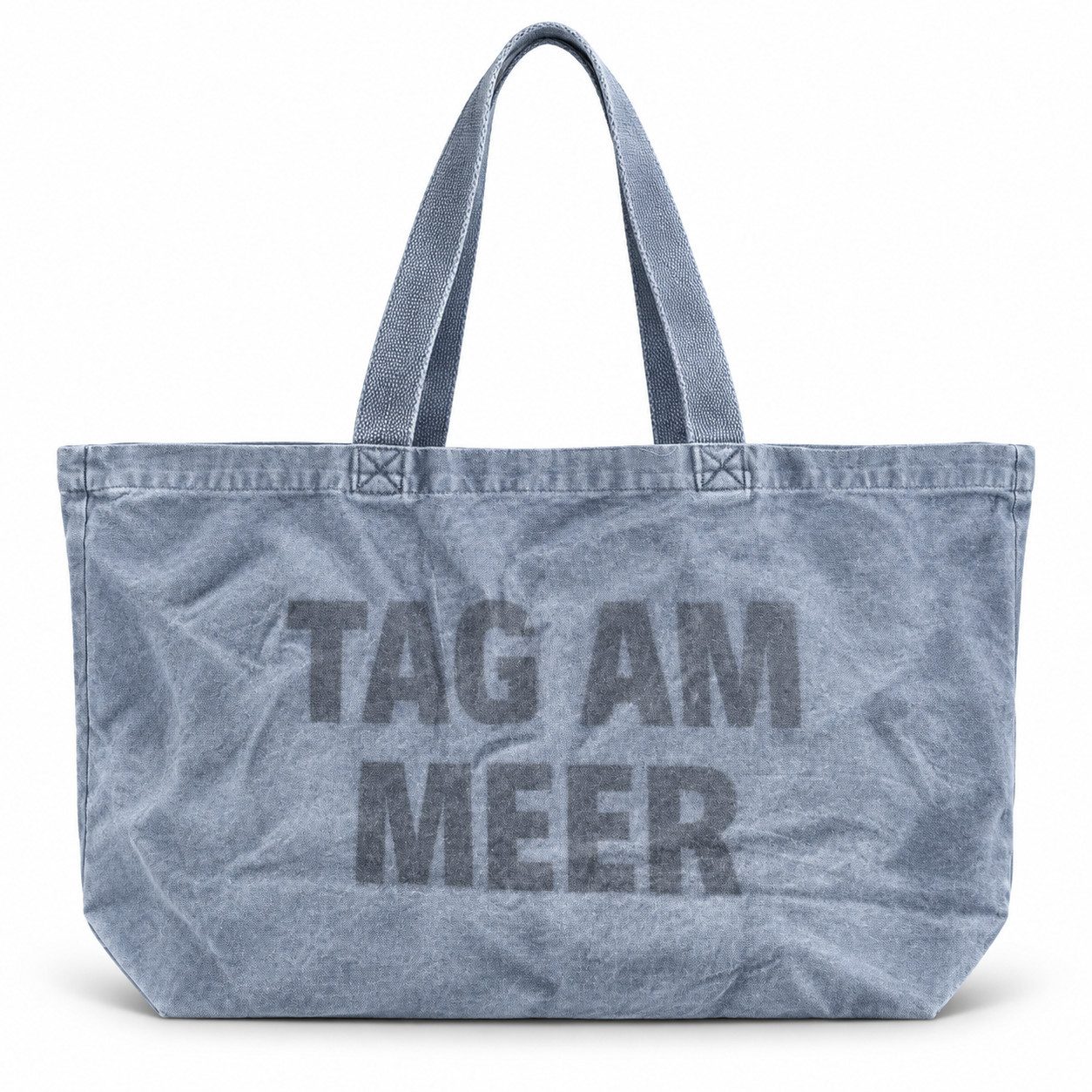 DIE FANTASTISCHEN VIER Strandtasche Strandtasche Tag am Meer washed blue Fanartikel Baumwolle