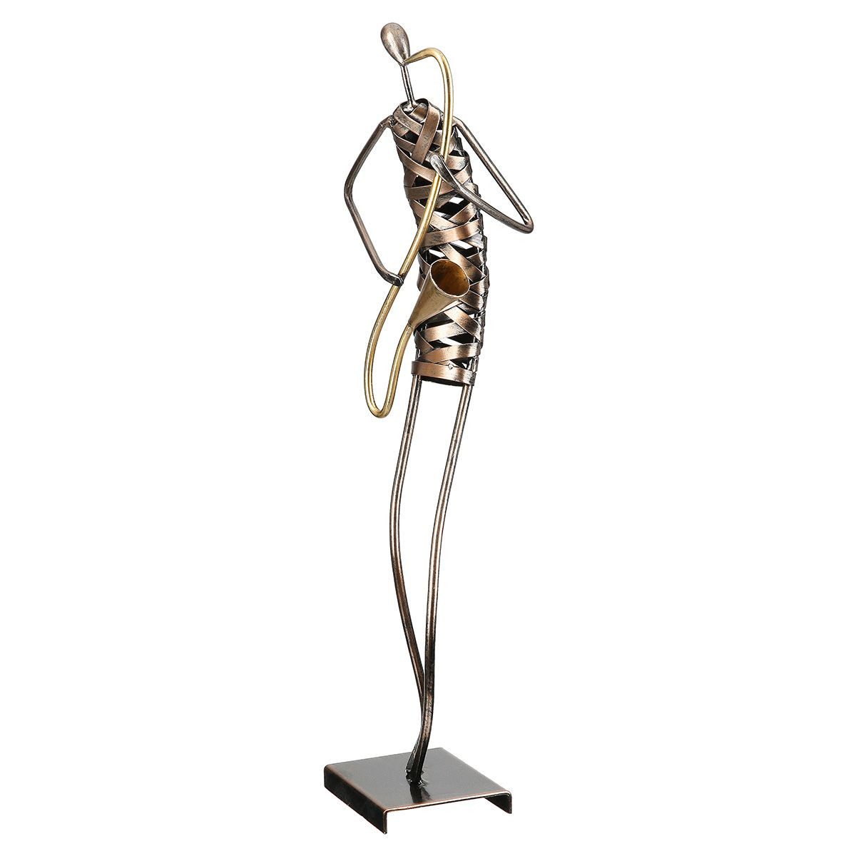 GILDE Dekofigur Jazzsilhouette Metallfigur Musiker Bronzefarben Modern 47cm (1 St)
