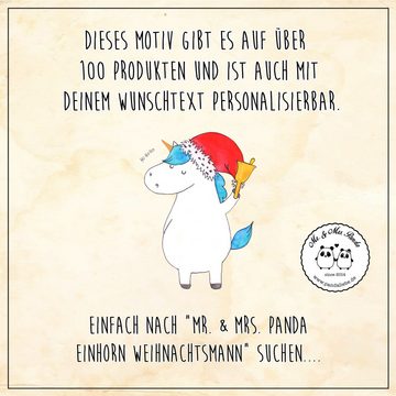 Mr. & Mrs. Panda Tragetasche Einhorn Weihnachtsmann - Sky Blue - Geschenk, Beuteltasche, Wunschzet (1-tlg), Lange Tragegriffe
