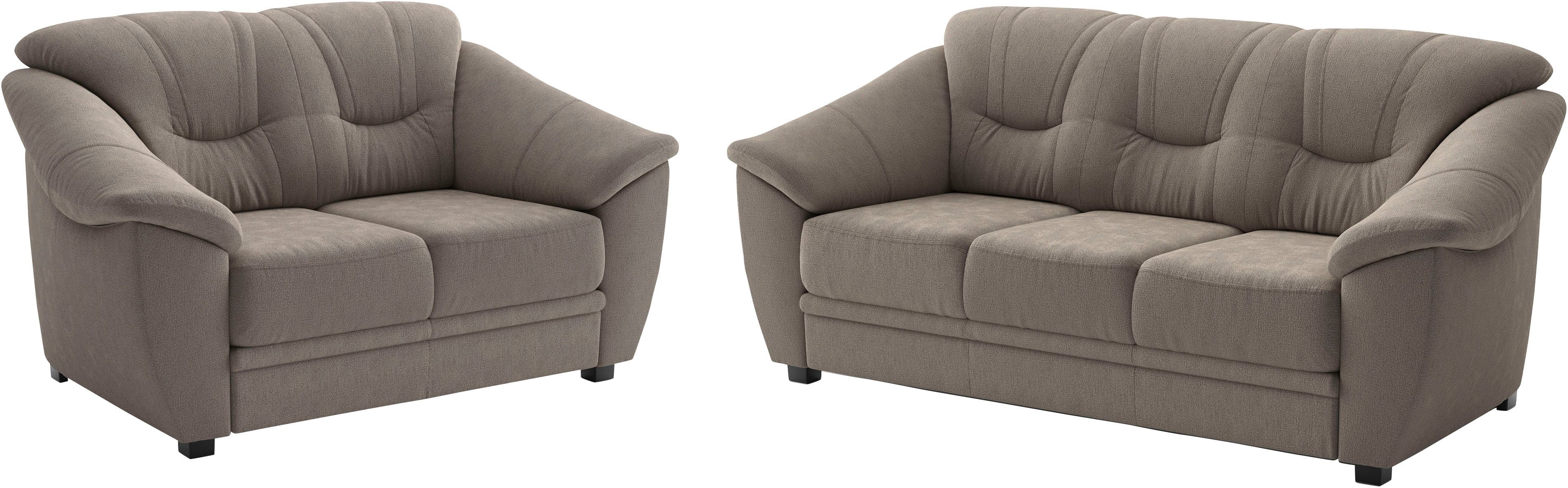 sit&more Polstergarnitur Savona, (2-tlg), Set: 2- & 3er-Sofa, mit Federkern