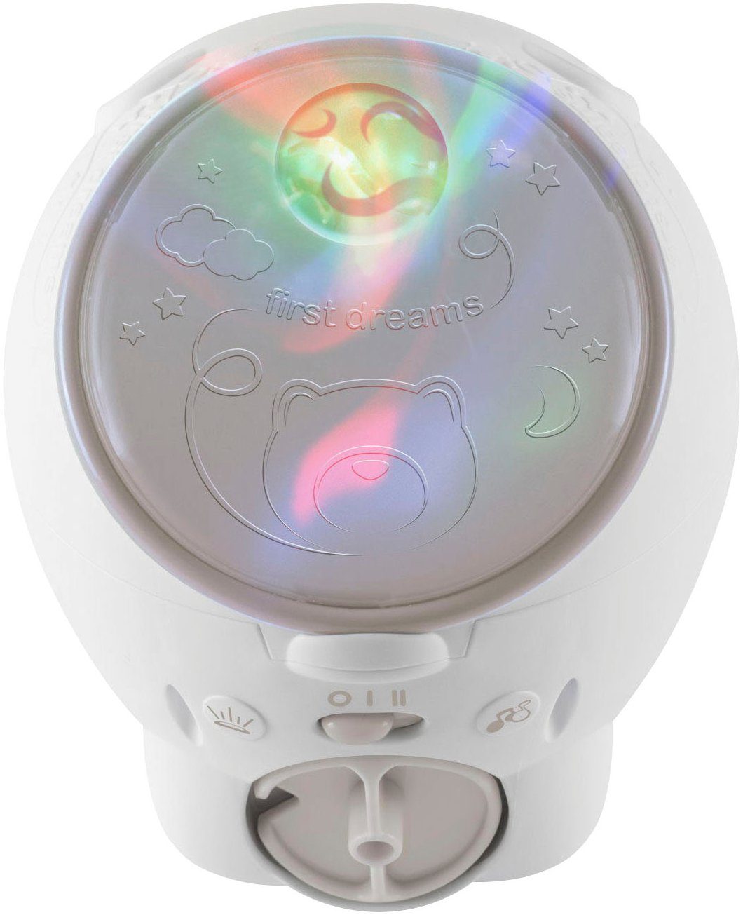 Chicco Nachtlicht Projektor Eisbär, beige, Deckenprojektion, Einschlafhilfe, Farbwechsel, Melodien, Nachtlichtfunktion, Farbwechsler, mit Projektor und Soundfunktion