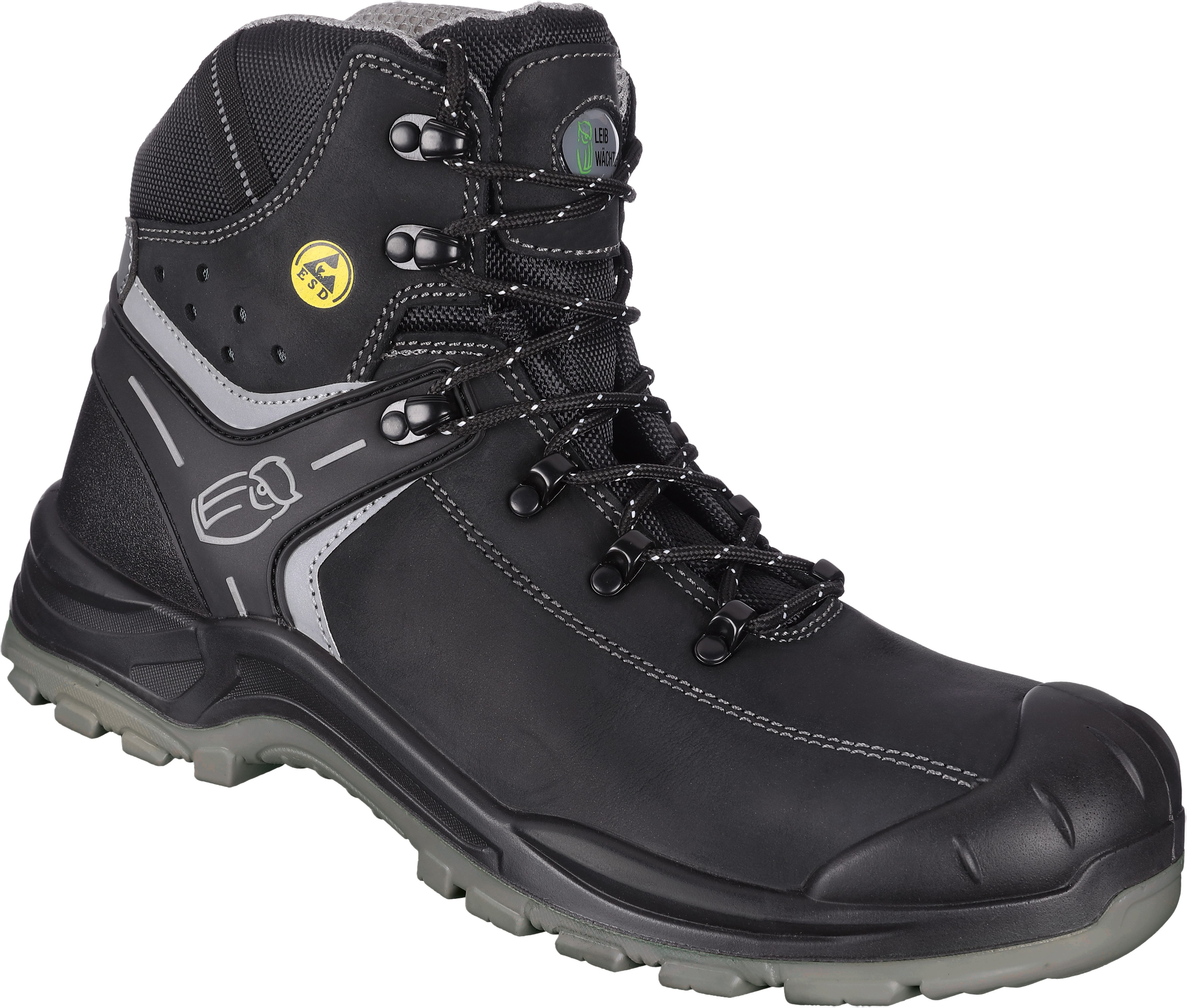 Leibwächter S3 Sicherheitsstiefel hoch ESD Arbeitsschuhe München Sicherheitsschuh zertifiziert, antistatisch, rutschhemmend, ölbeständig – Bild 4 von 5