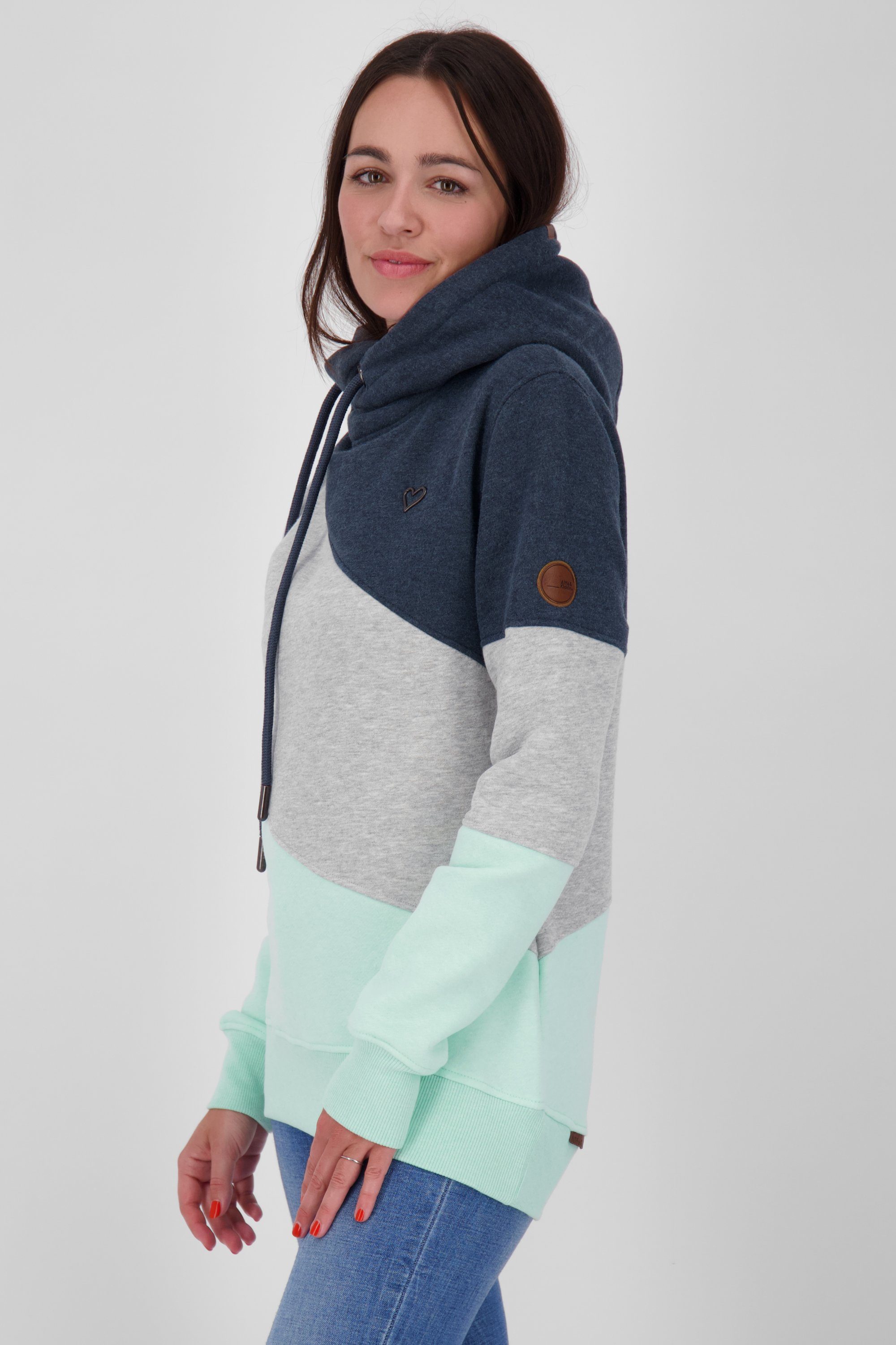 A Kickin mint Sweat StacyAK & Damen melange Alife Sweatshirt Kapuzensweatshirt Kapuzensweatshirt,