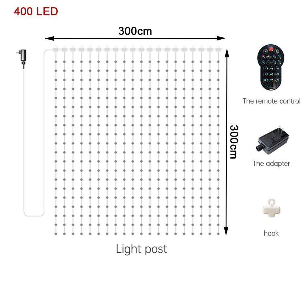 JOYOLEDER LED-Lichterkette LED RGBIC Selbermachen 3m*3m, Weihnachten Lichtervorhang Lichterkette, Party Smart