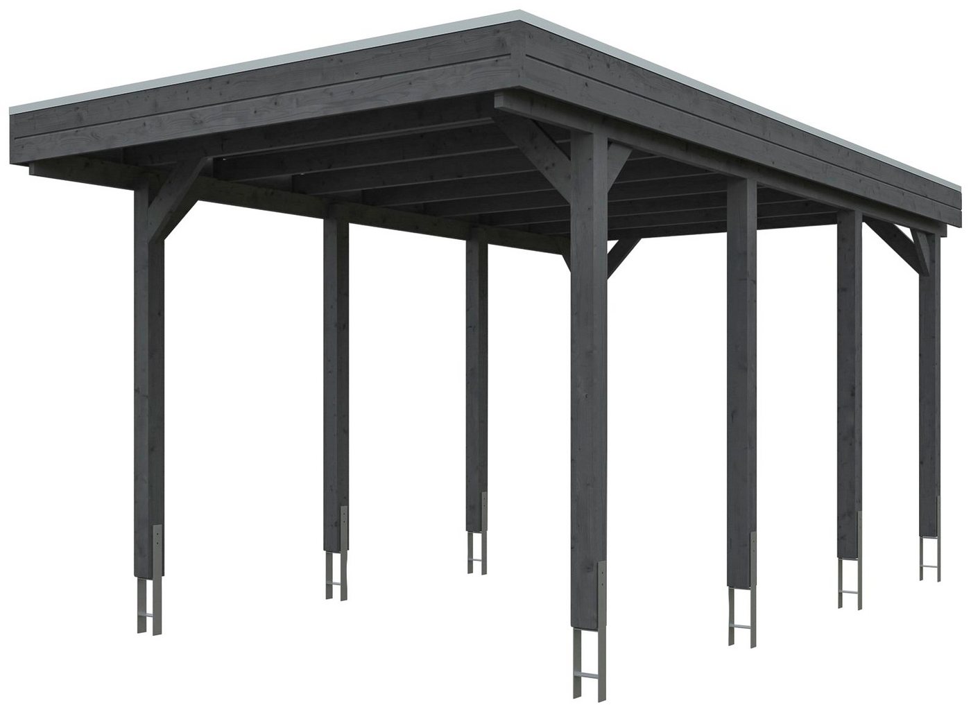 Thumbnail - Skanholz Einzelcarport Friesland, BxT: 314x555 cm, 221 cm Einfahrtshöhe