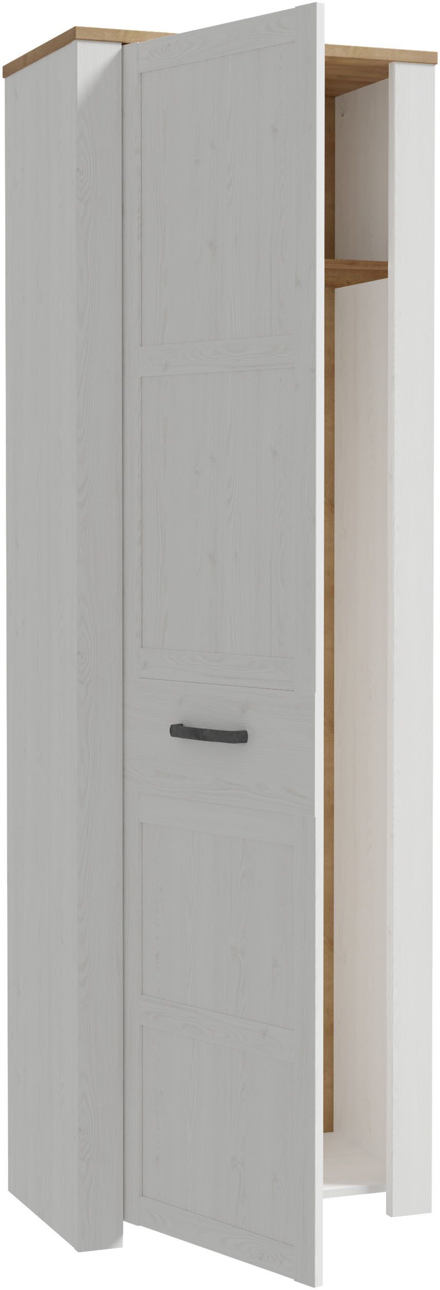 FORTE Garderobenschrank Garderobenschrank, Höhe 205,4cm, Soft Close, ausziehbare Kleiderstange B/H/T 66,7/205,4/42 cm