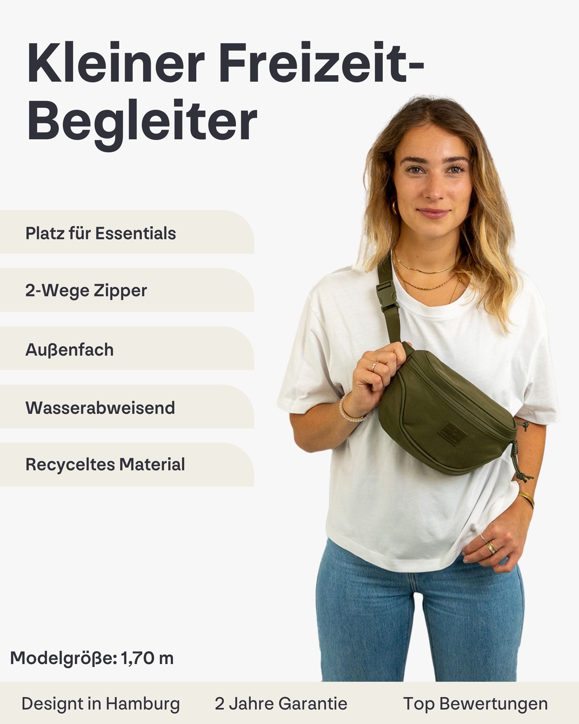 Johnny Urban Gürteltasche Ben Bauchtasche Damen Herren Wasserabweisend (1-tlg), Größenverstellbar, Wasserabweisend