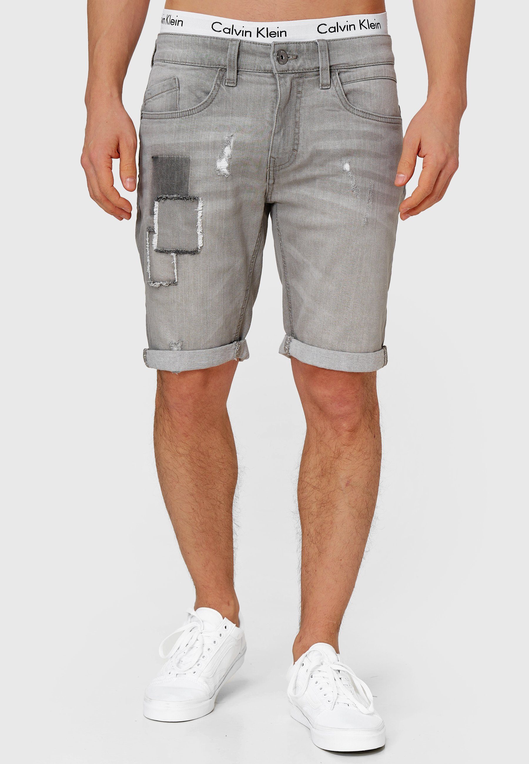 INDICODE Jeansshorts Herren Roberts Jeans Shorts Herrenshorts aus elastischer Baumwoll-Qualität