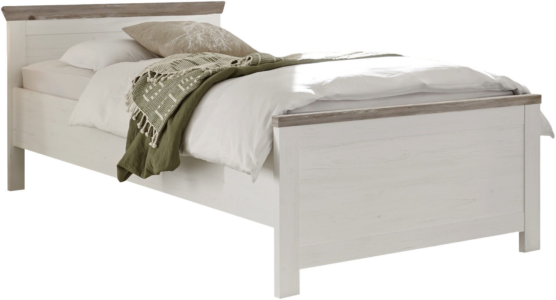 Home affaire Bett Florenz Doppelbett Landhausstil Bettgestell (100,140 oder 180/200cm), aus FSC®-zertifiziertem Holzwerkstoff, in 3 Breiten