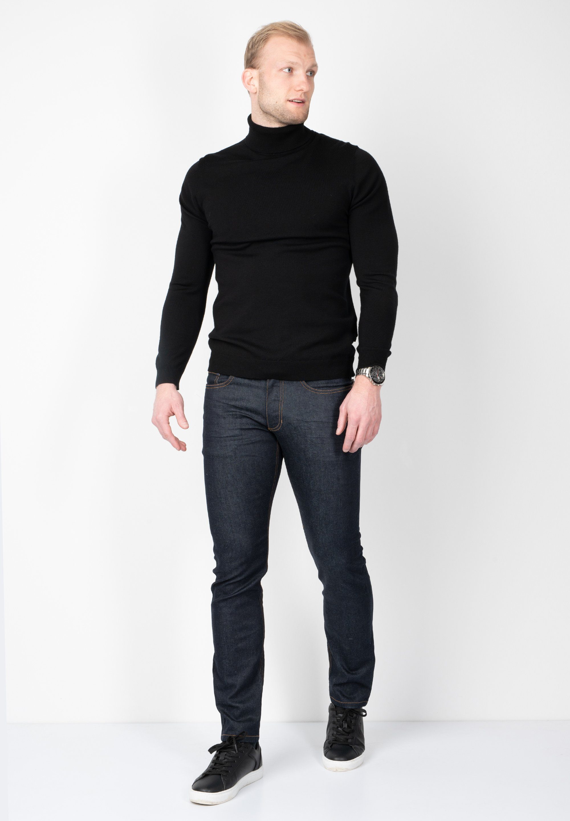 SUNWILL Straight-Jeans Super Stretch in Fitted dark blue Fit