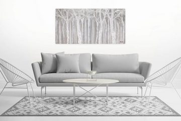 KUNSTLOFT Gemälde Whispering Trees 140x70 cm, Leinwandbild 100% HANDGEMALT Wandbild Wohnzimmer