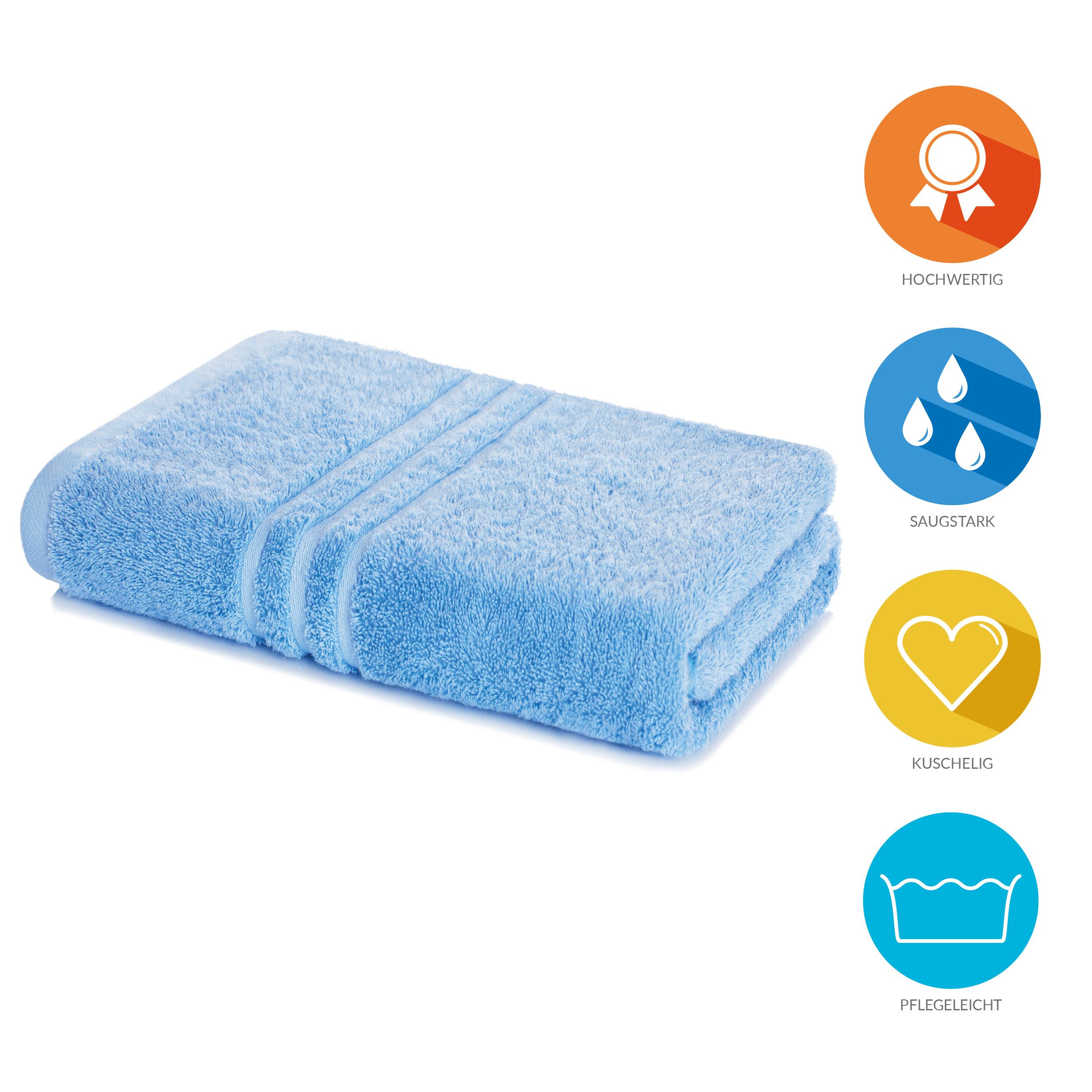 Lavea Badetuch Duschtuch 100x150 cm Elena Frottee Duschhandtuch, 100% Baumwolle, 500 g/m² Frottier, weich & saugstark, pflegeleicht