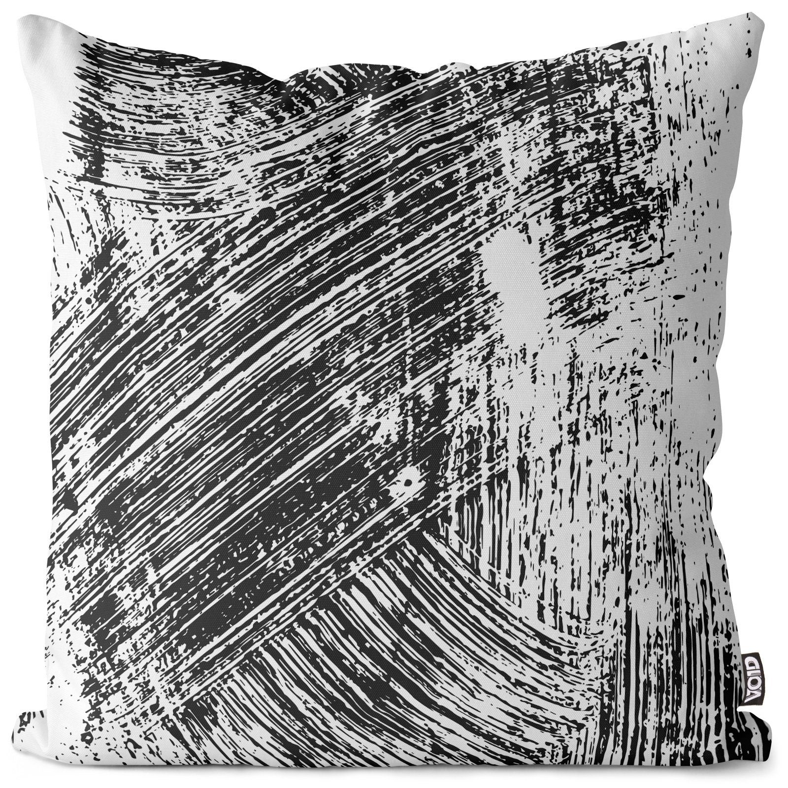 Kissenbezug, VOID (1 Stück), Sofa-Kissen striche Retro Fliesen Textur Muster Strasse Grau gemustert Rau