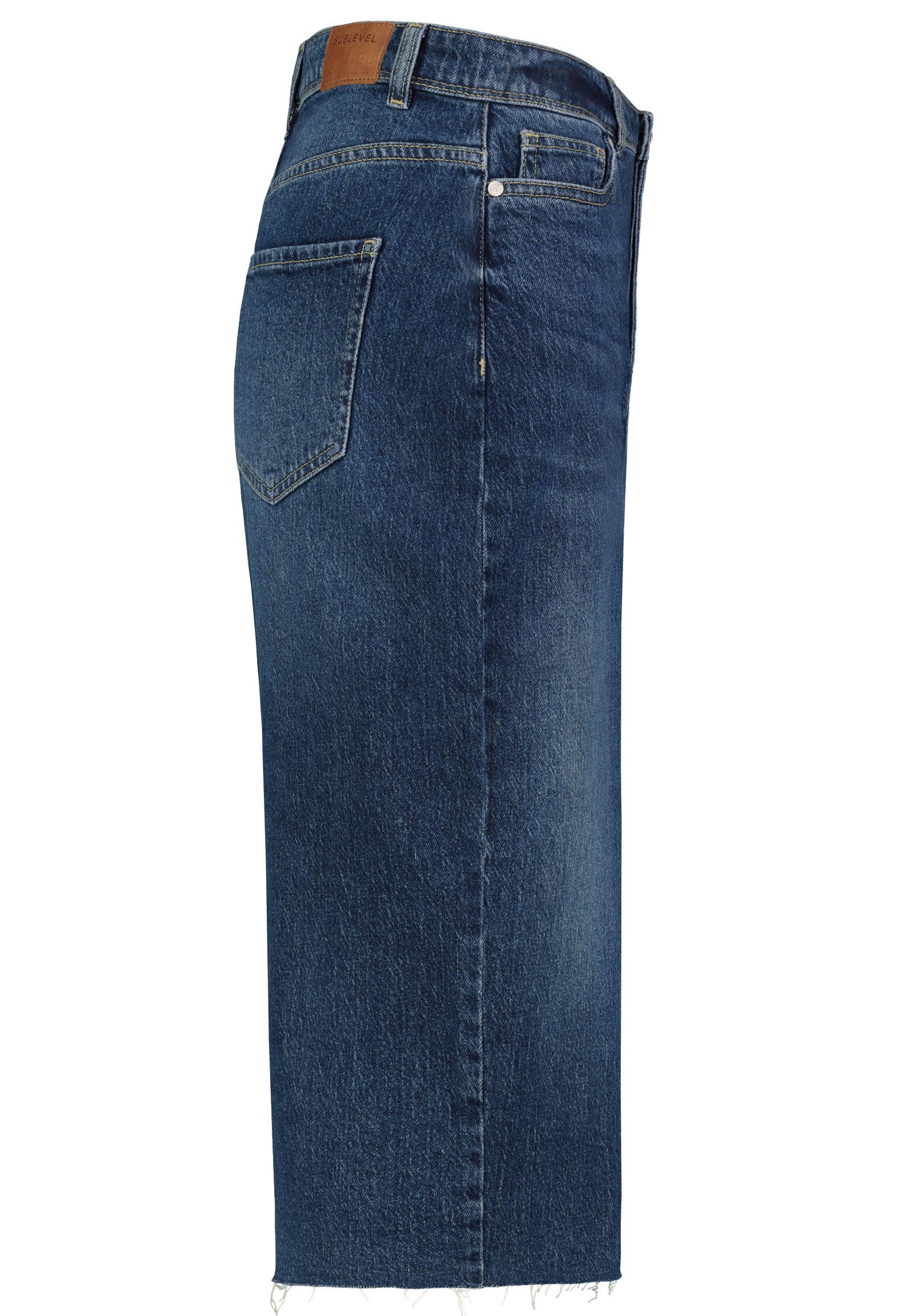 SUBLEVEL Jeansrock Damen Maxi Midi Mini Rock langer Schnitt Denim Stretch