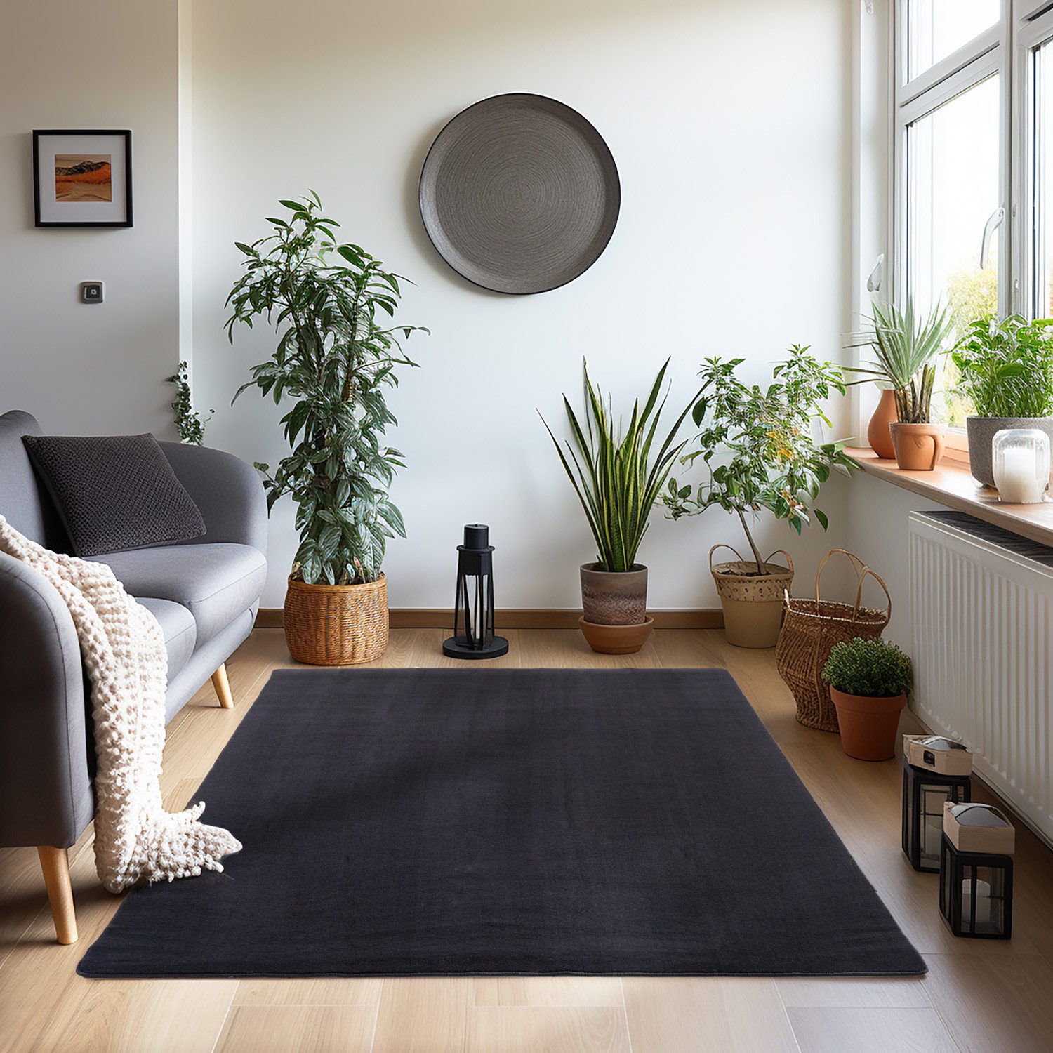 Teppium Teppich Unicolor - Einfarbig, Rechteckig, günstig online kaufen