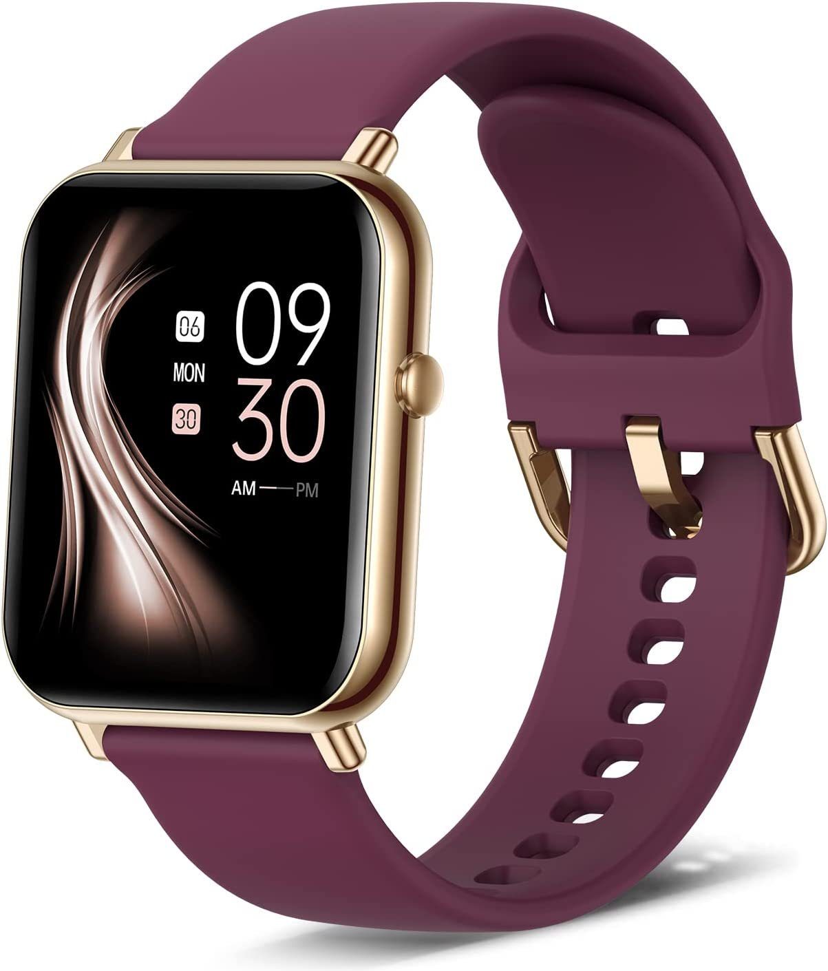 mit Claret Mutoy Smartwatch für 22mm Armband Smartwatch(Artikel-Nr. Uhrenarmbänder Uhr), Ersatzarmband(Keine Smartwatch-Armband S0S3Z023JVCP2) Kompatibel Zubehör