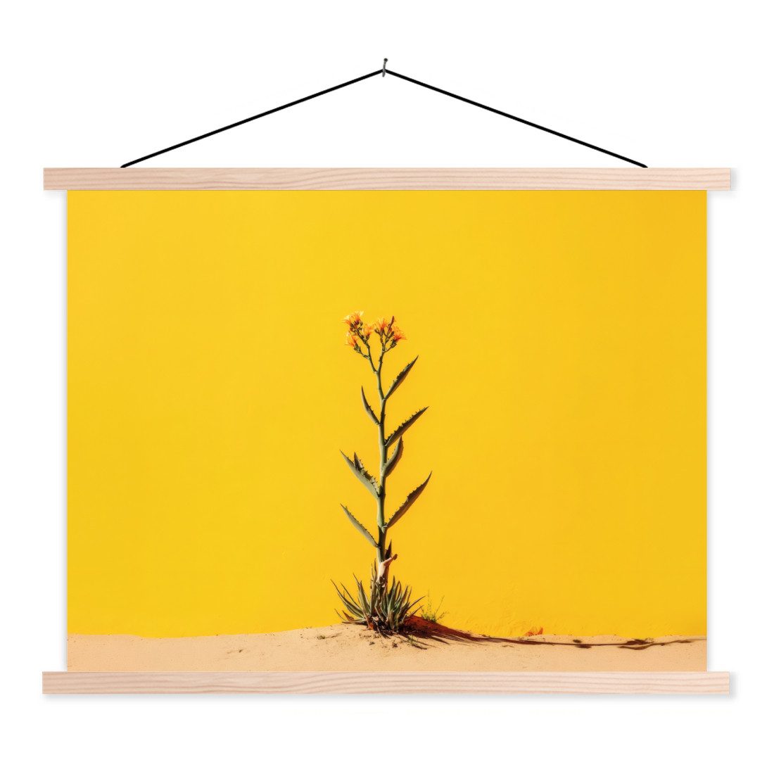 Poster Sand - Pflanze - Gelb - Minimalistisch