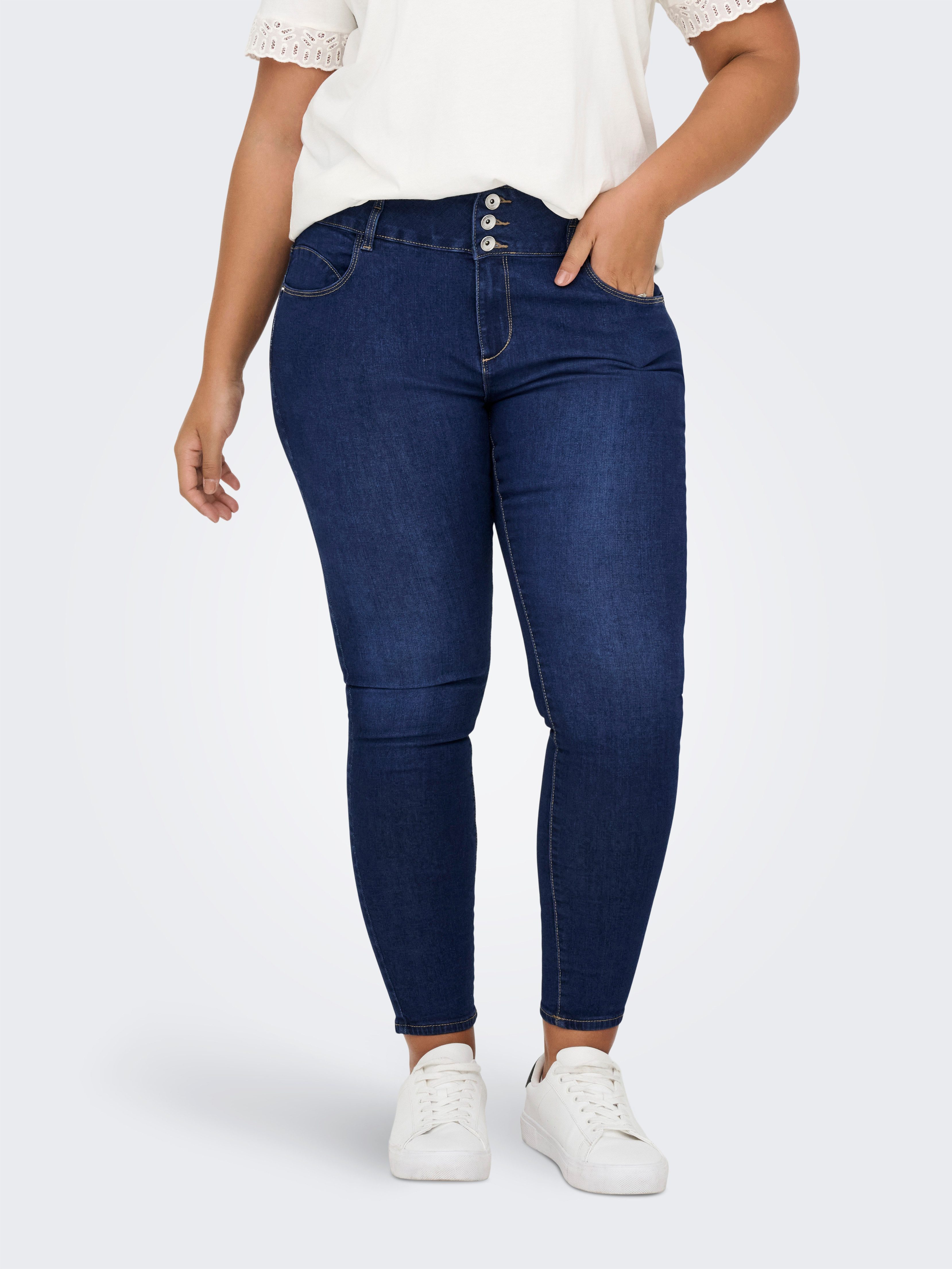 ONLY CARMAKOMA Skinny-fit-Jeans CARANNA HW SKINNY ANK MBD DNM ANA günstig online kaufen