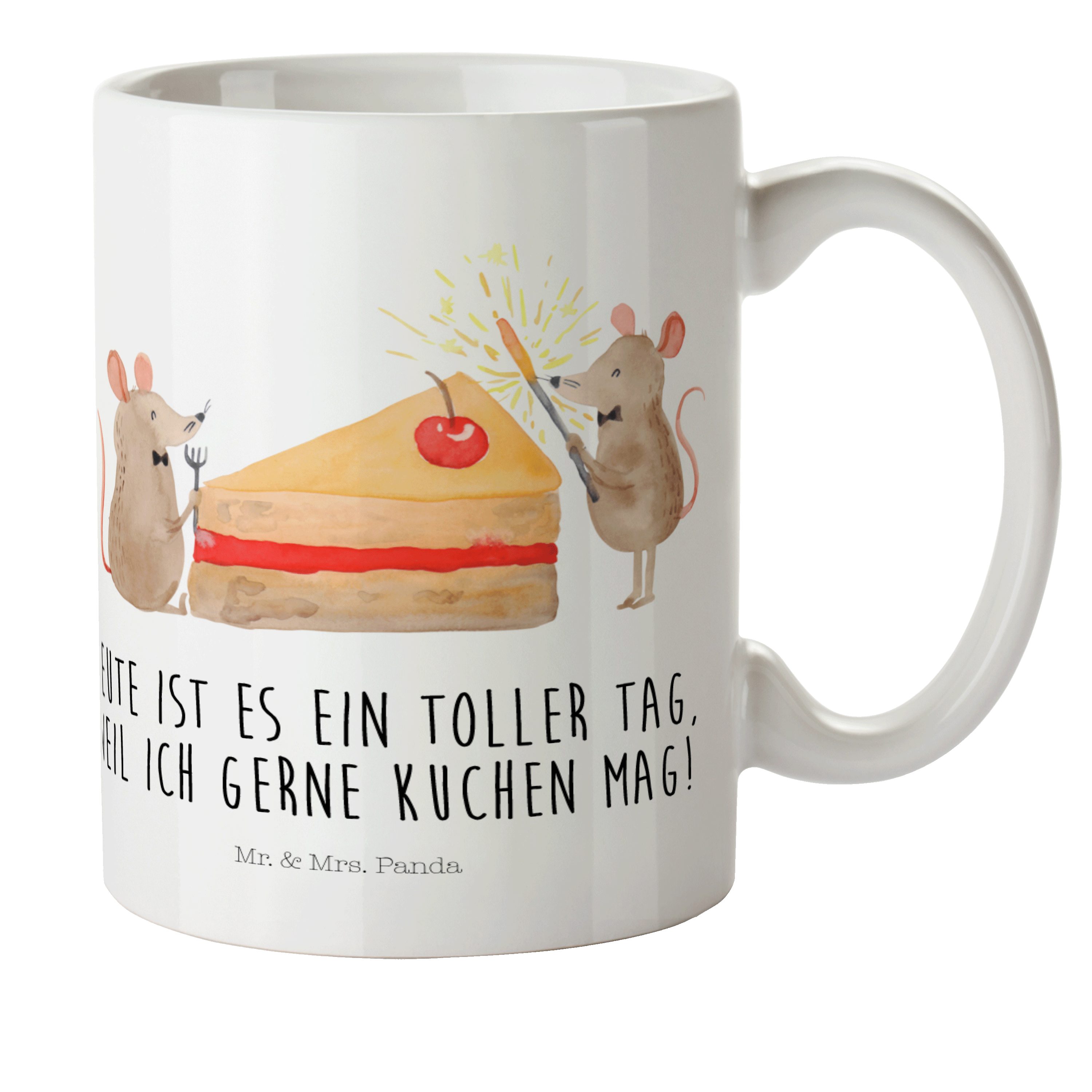 Geburtstag, Kindergarten, Mr. Mrs. Weiß Kuchenliebe, - & Panda - Kunststoff Geschenk, Kinderbecher Kuchen Mäuse