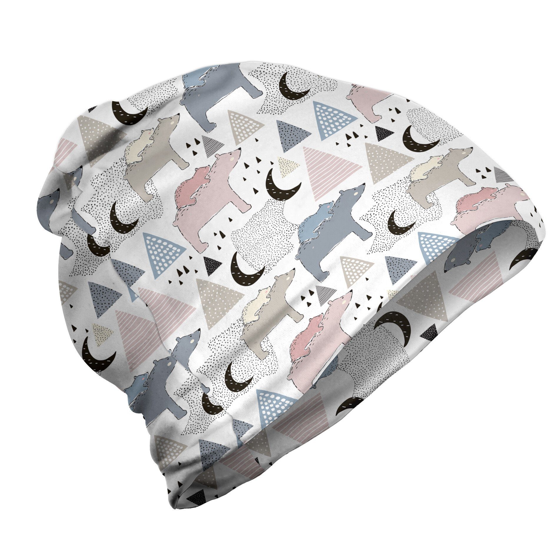 Abakuhaus Beanie Wandern im Freien Gekritzel Pastell Polar Bear Pattern