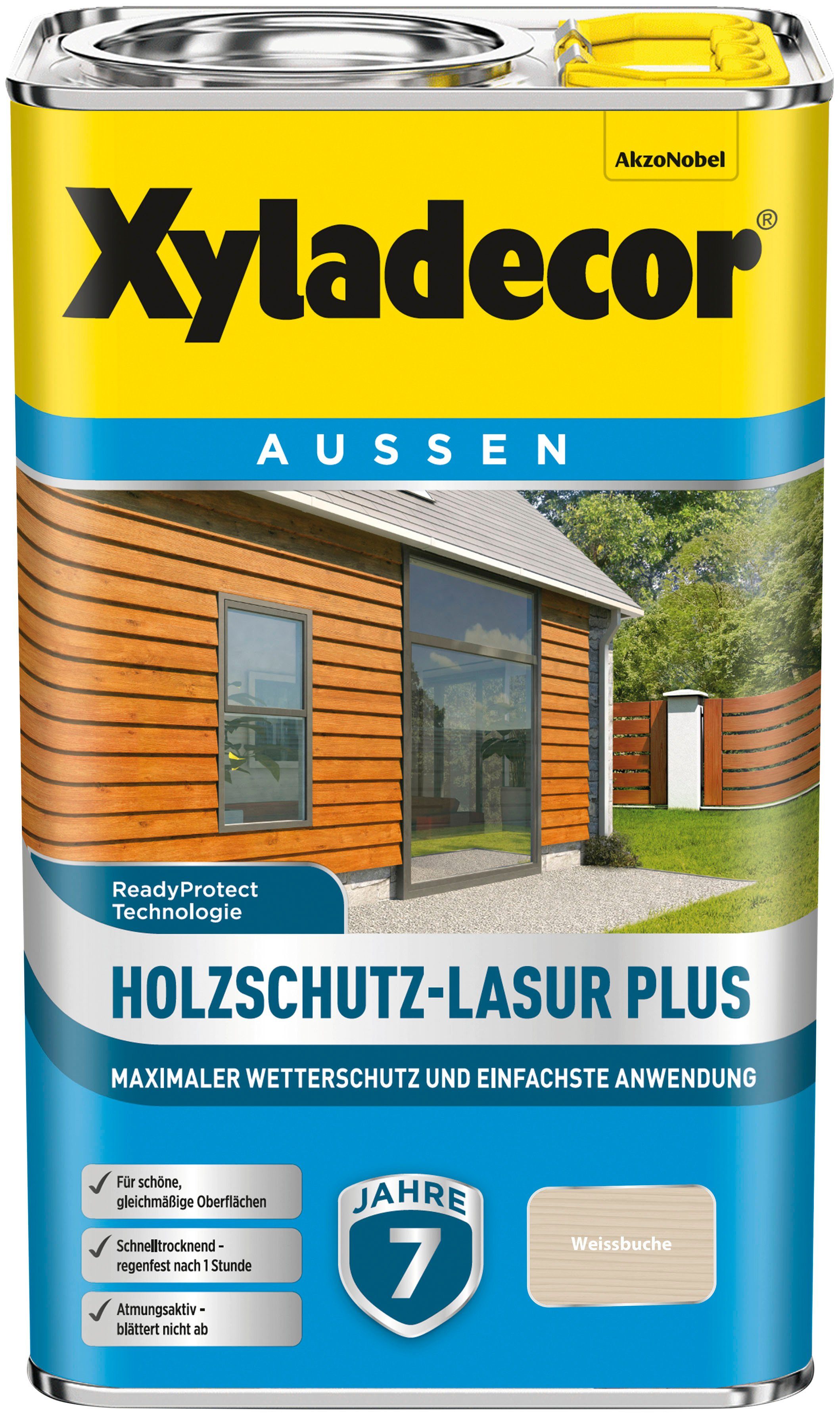 Xyladecor  Holzschutzlasur Holzschutz-Lasur Plus, erhältlich Gebindegrößen verschiedenen und Farben weißbuche