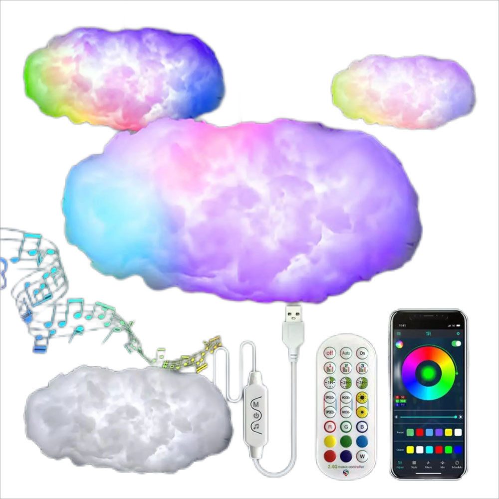 JOYOLEDER LED Kugelleuchte Simulation Wolke Pendelleuchte günstig online kaufen