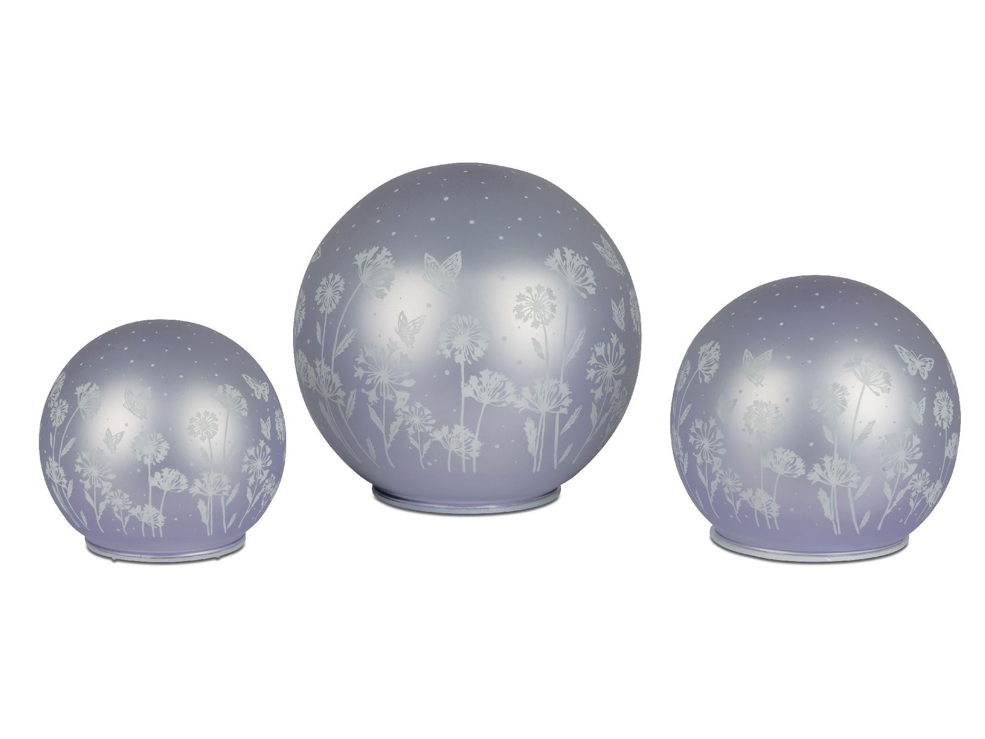 formano Kugelleuchte Blumenwiese, Mit Timerfunktion, Lila, Motiv: Blumenwie günstig online kaufen